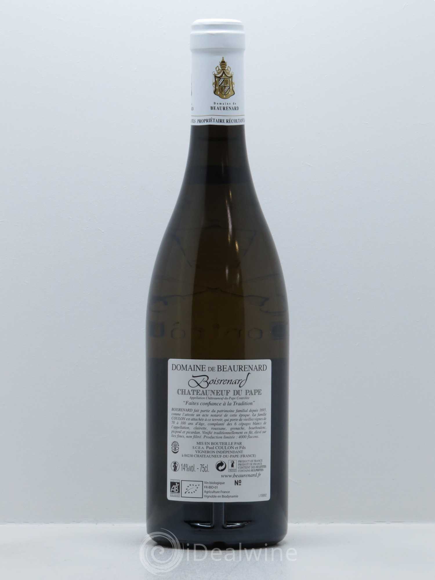 Châteauneuf-du-Pape Cuvée de Boisrenard Beaurenard (Domaine de) 2015 - Lot de 1 bouteille - 1