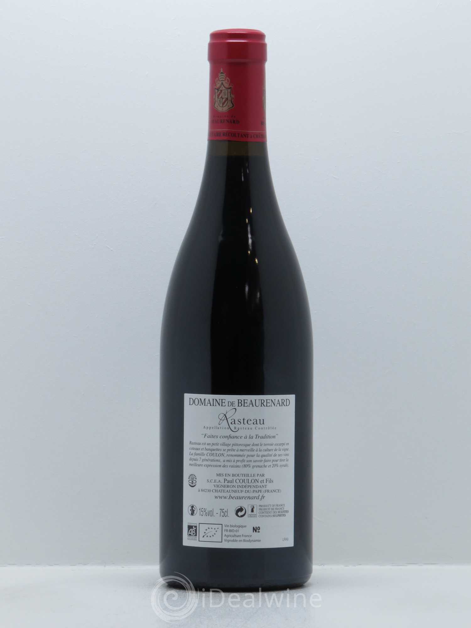 Rasteau Beaurenard (Domaine de) 2015 - Lot de 1 bouteille - 1