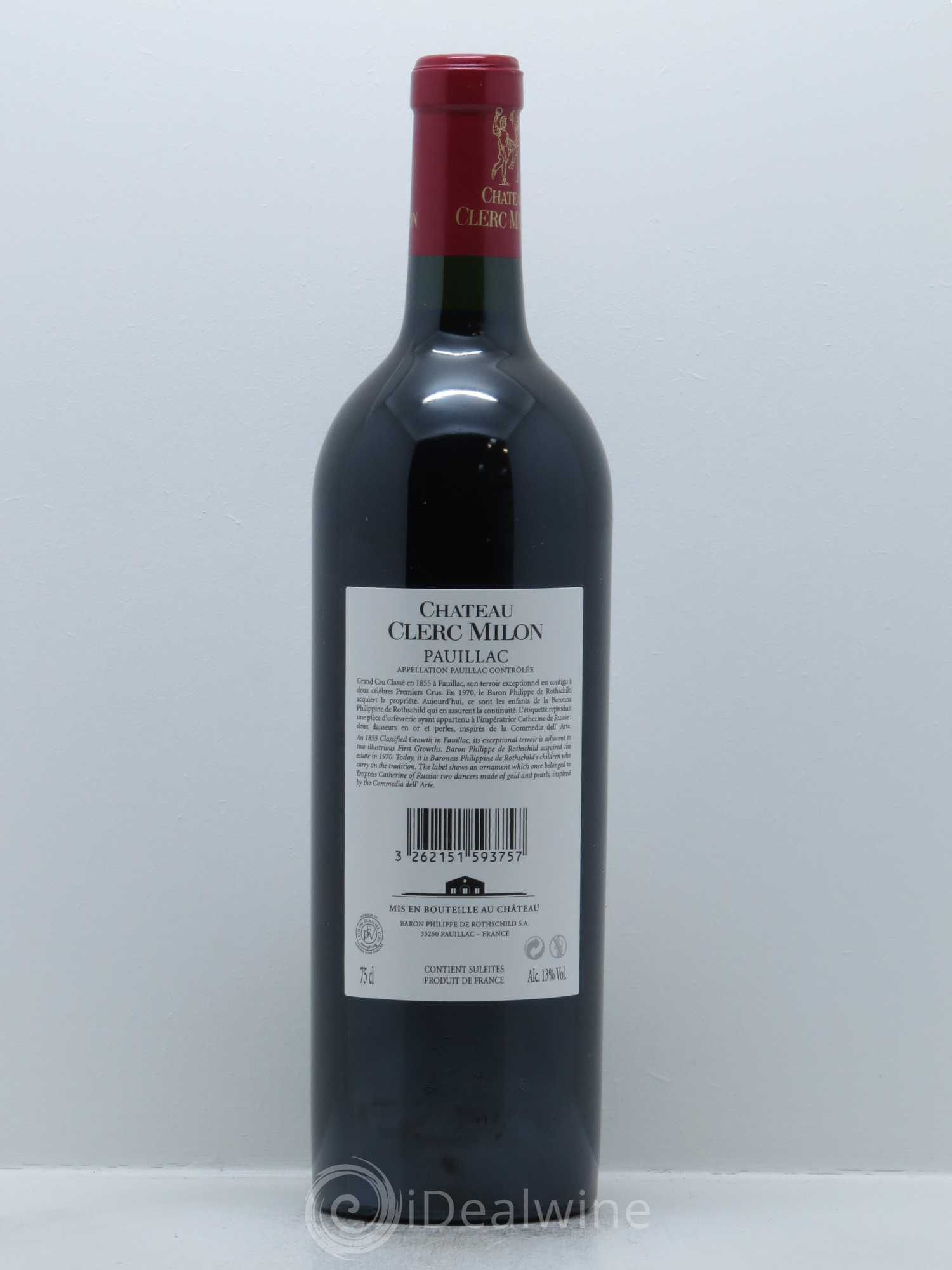 Château Clerc Milon 5ème Grand Cru Classé 2013 - Lot de 1 bouteille - 1