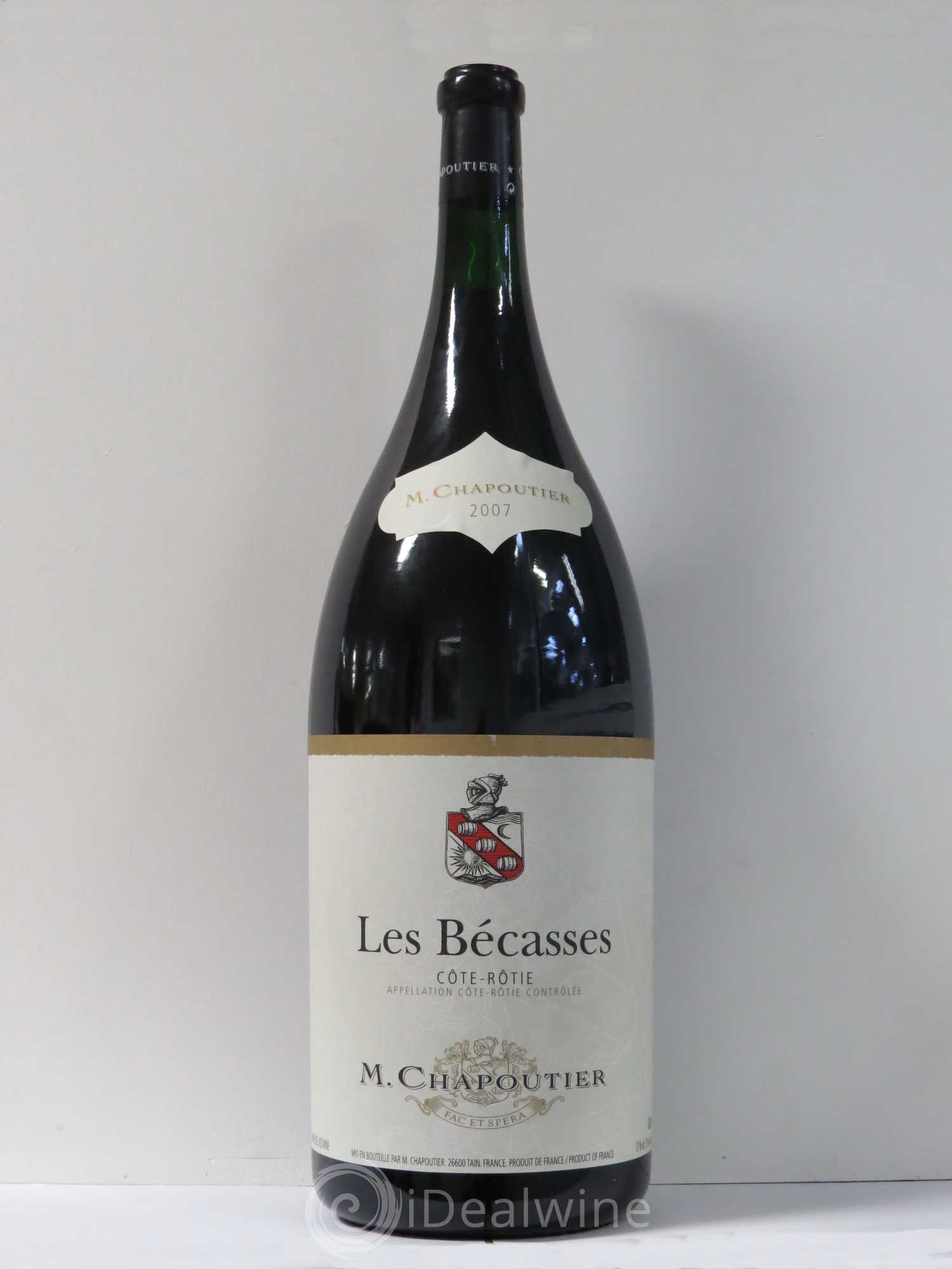 Côte-Rôtie Les Bécasses Chapoutier 2007 - Lot de 1 impériale - 0