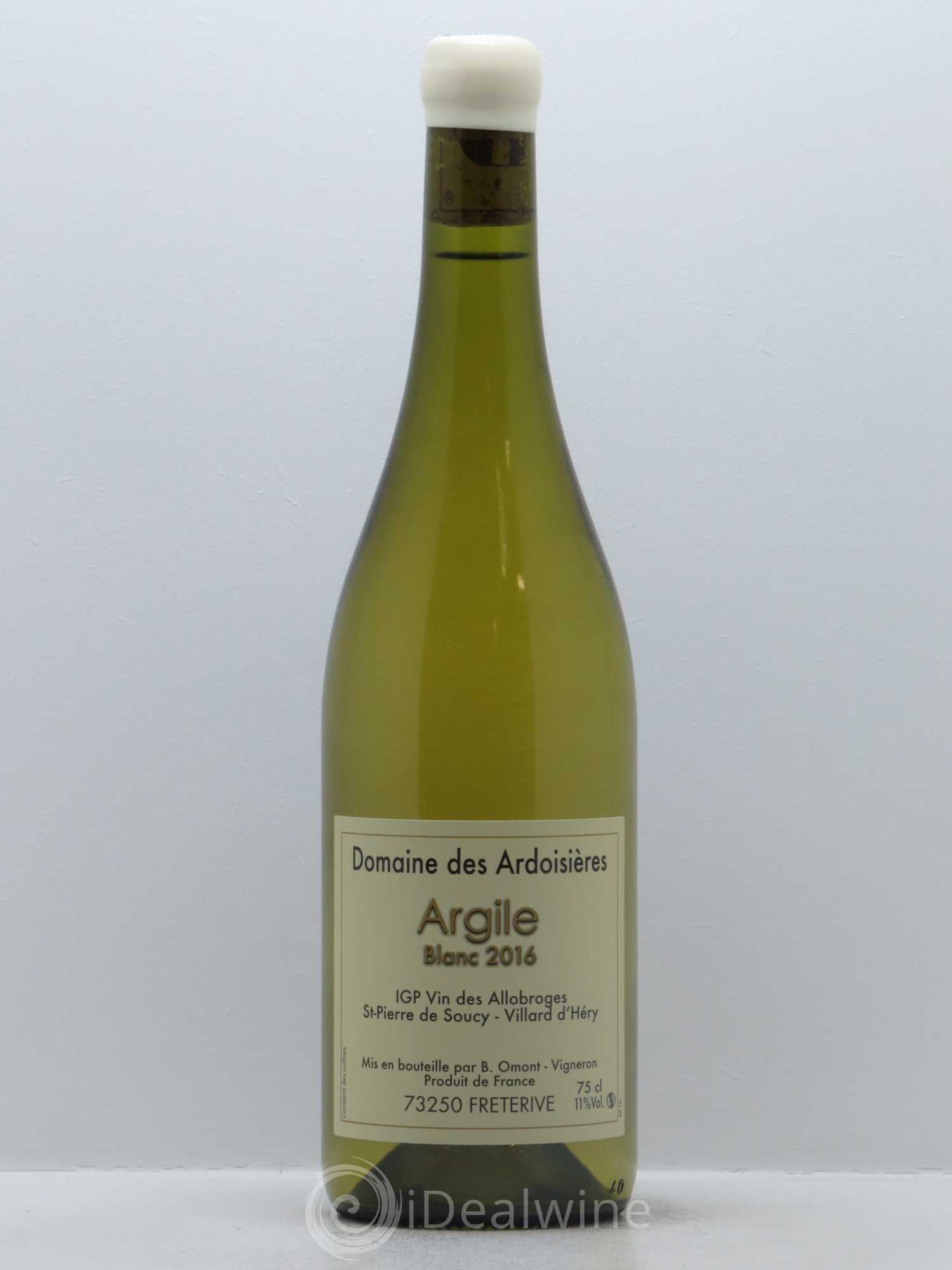 Vin des Allobroges Saint-Pierre-de-Soucy Argile Ardoisières (Domaine des) 2016 - Lot de 1 bouteille - 0