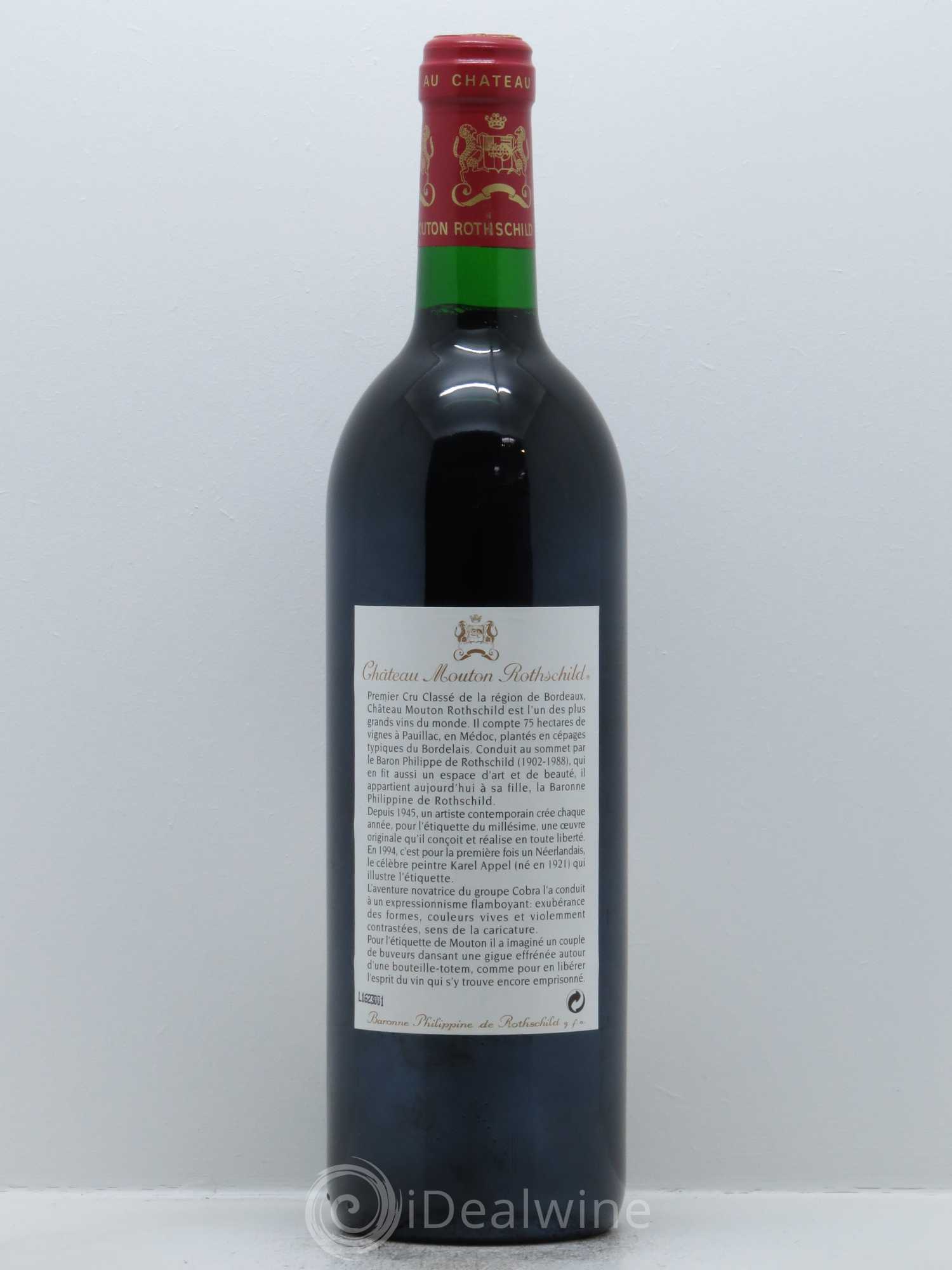 Château Mouton Rothschild 1er Grand Cru Classé 1994 - Lot de 1 bouteille - 1
