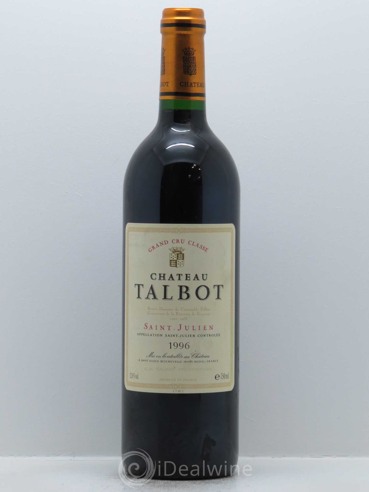Château Talbot 4ème Grand Cru Classé 1996 - Lot de 1 bouteille - 0