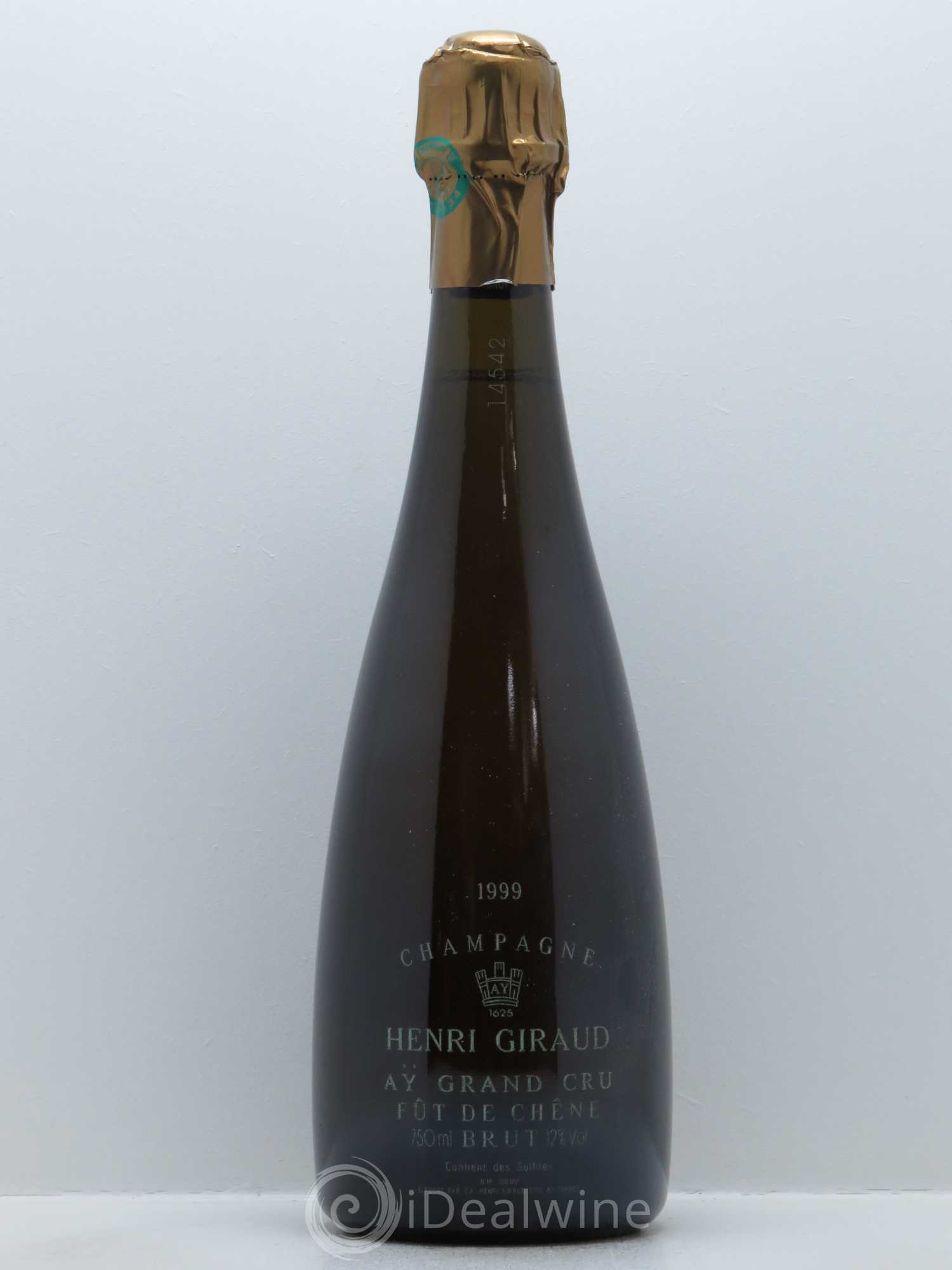 Aÿ Grand Cru Brut Fût de Chêne Henri Giraud 1999 - Lot de 1 bouteille - 0