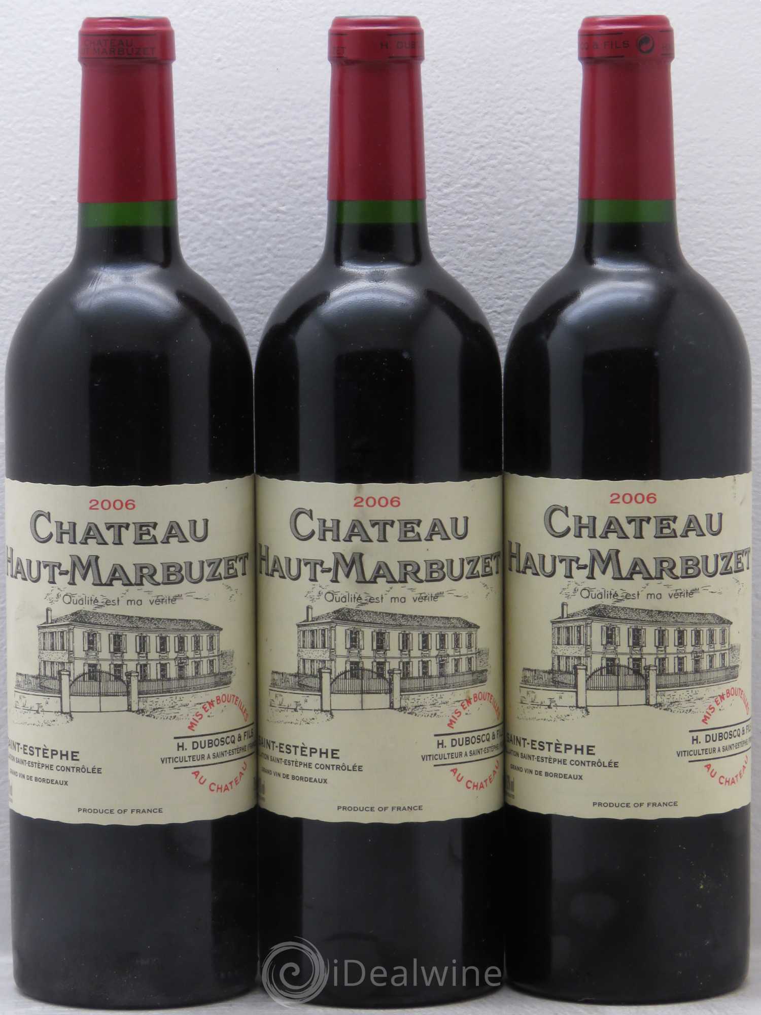 Château Haut Marbuzet 2006 - Lot de 3 bouteilles - 0