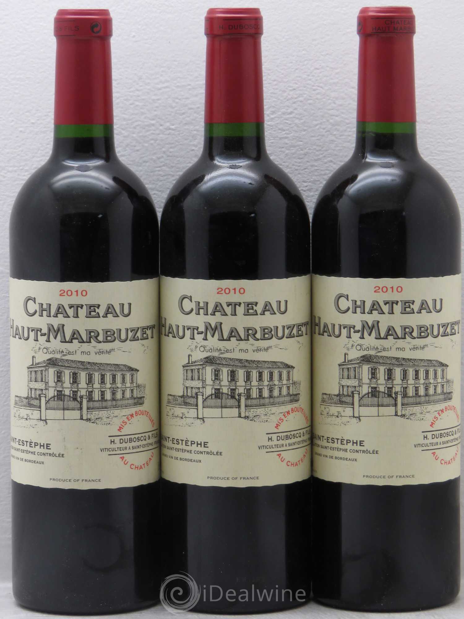Château Haut Marbuzet 2010 - Lot de 3 bouteilles - 0