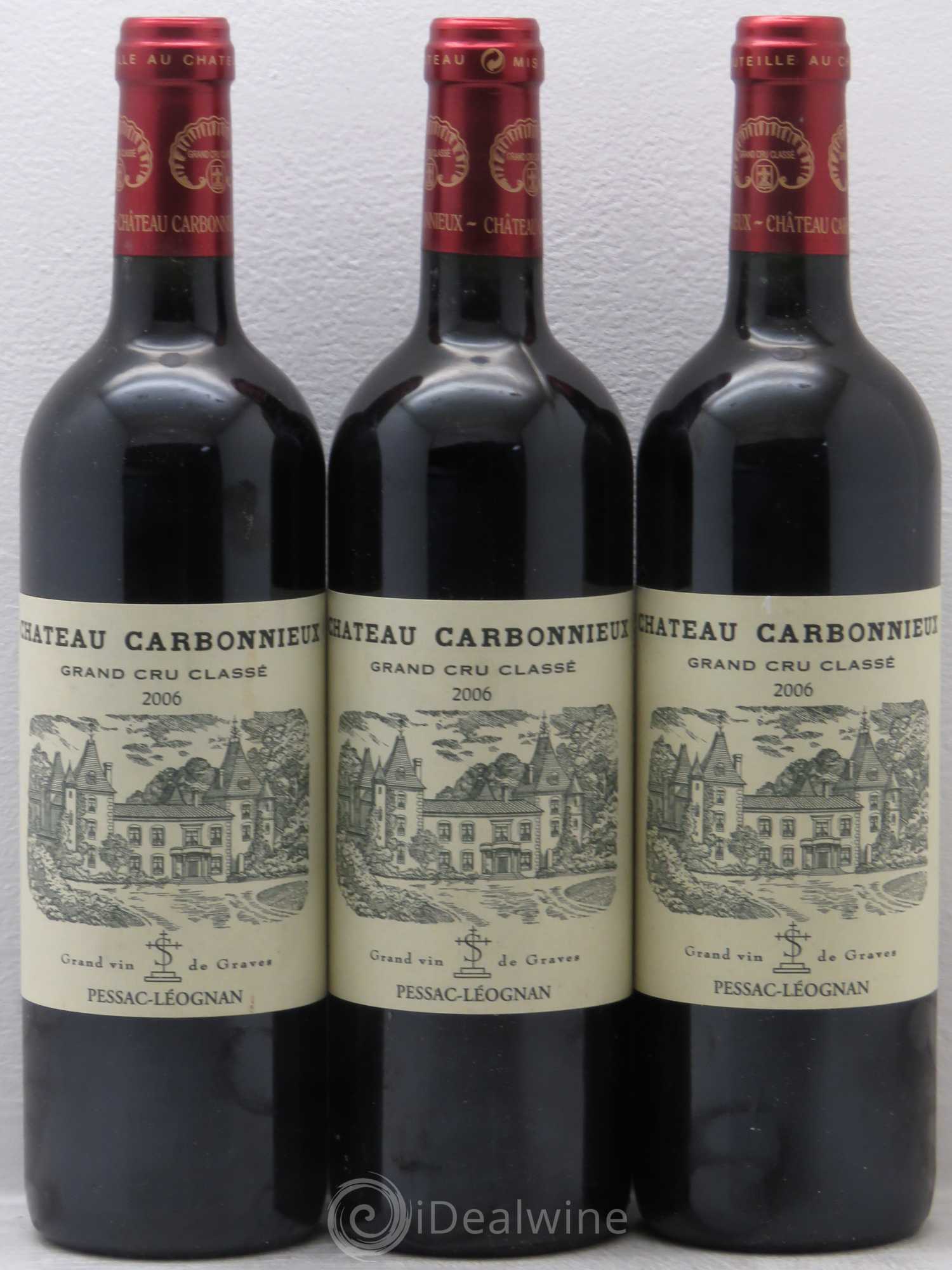 Château Carbonnieux Cru Classé de Graves 2006 - Lot de 3 bouteilles - 0