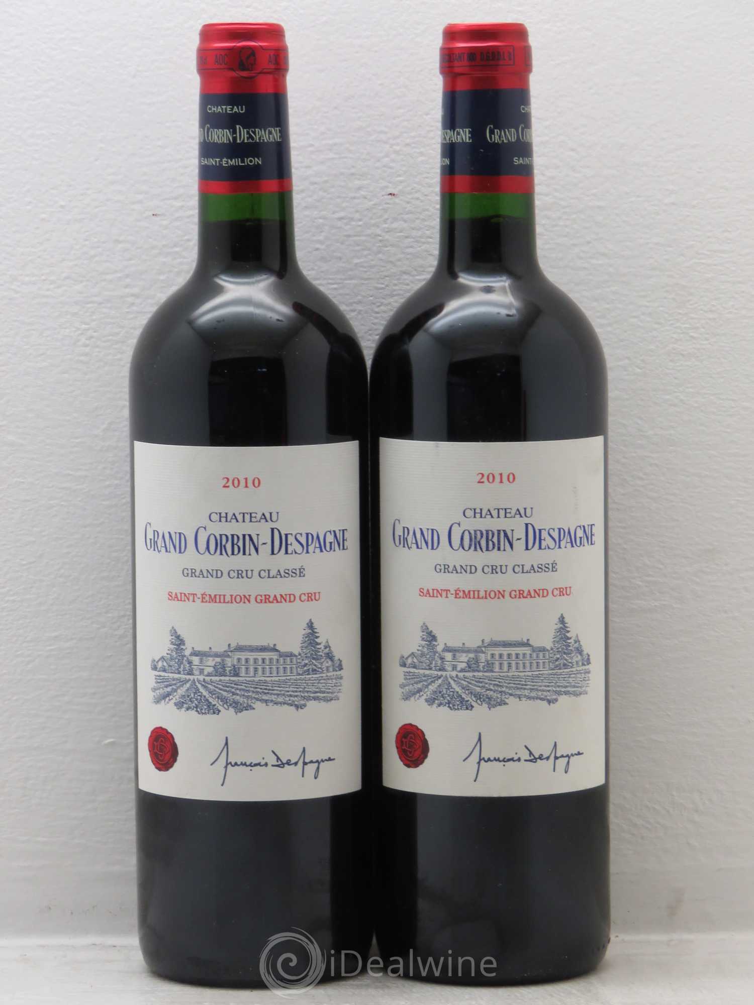 Château Grand Corbin Despagne Grand Cru Classé 2010 - Lot de 2 bouteilles - 0