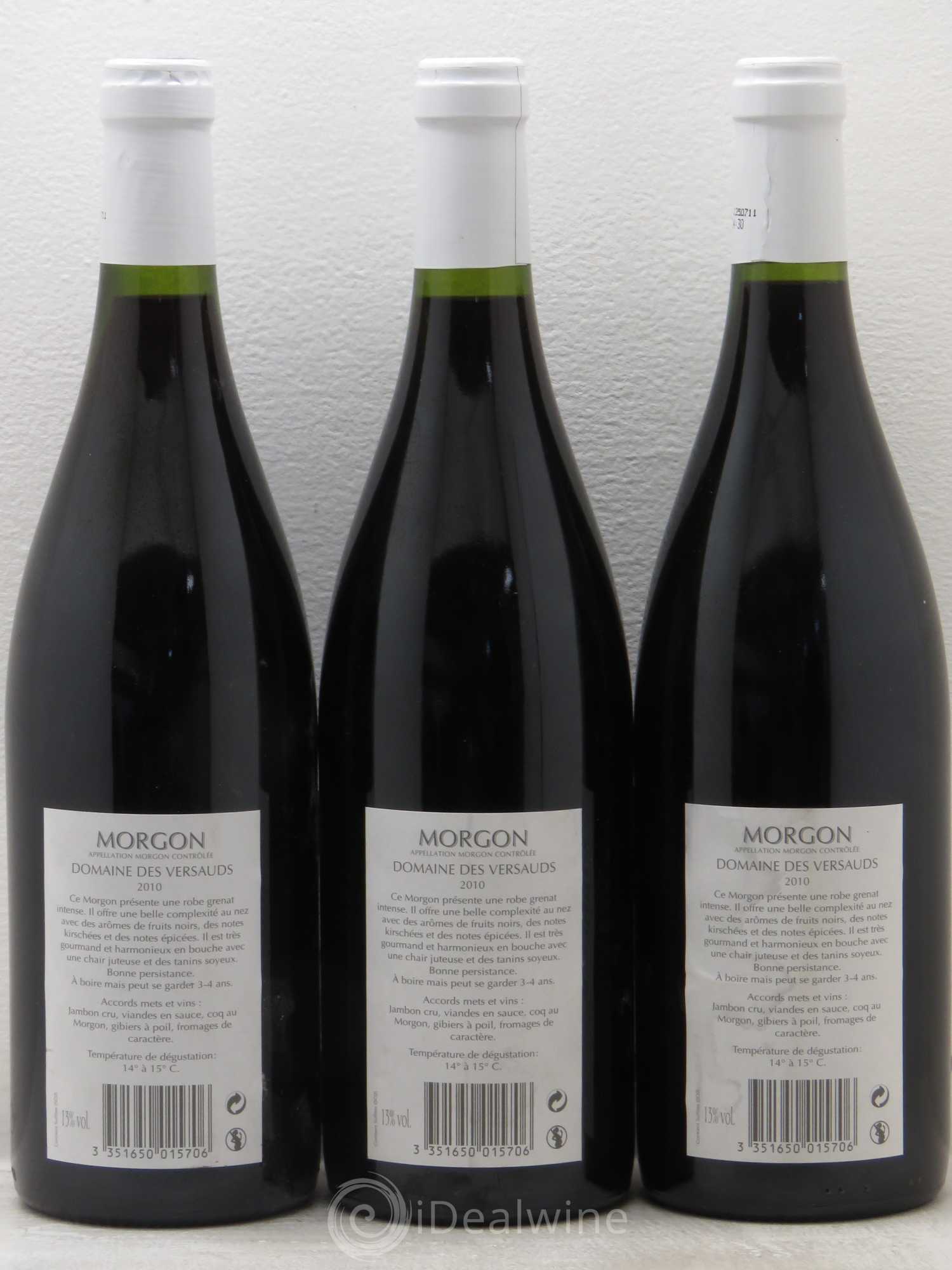 Morgon Domaine des Versauds 2010 - Posten von 3 Flaschen - 1