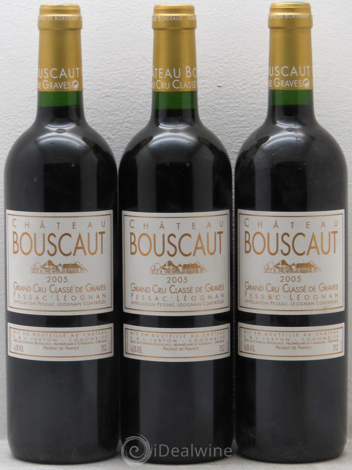 Château Bouscaut Cru Classé de Graves Gcc 2005 - Lot de 3 bouteilles - 0
