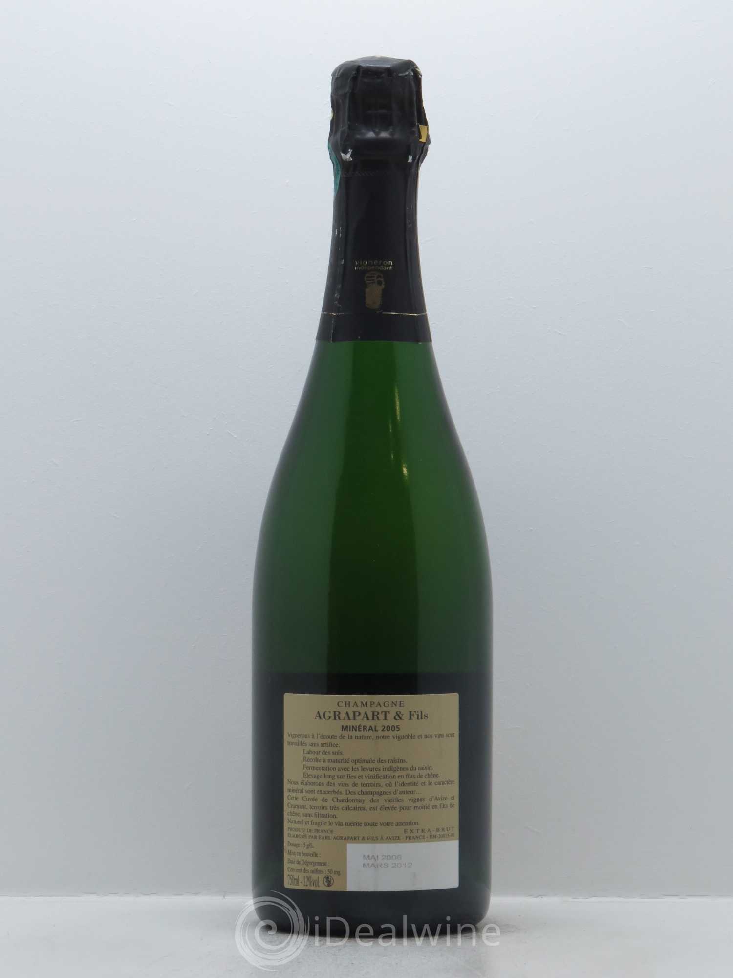 Minéral Blanc de Blancs Extra-Brut Agrapart & Fils 2005 - Lot de 1 bouteille - 1