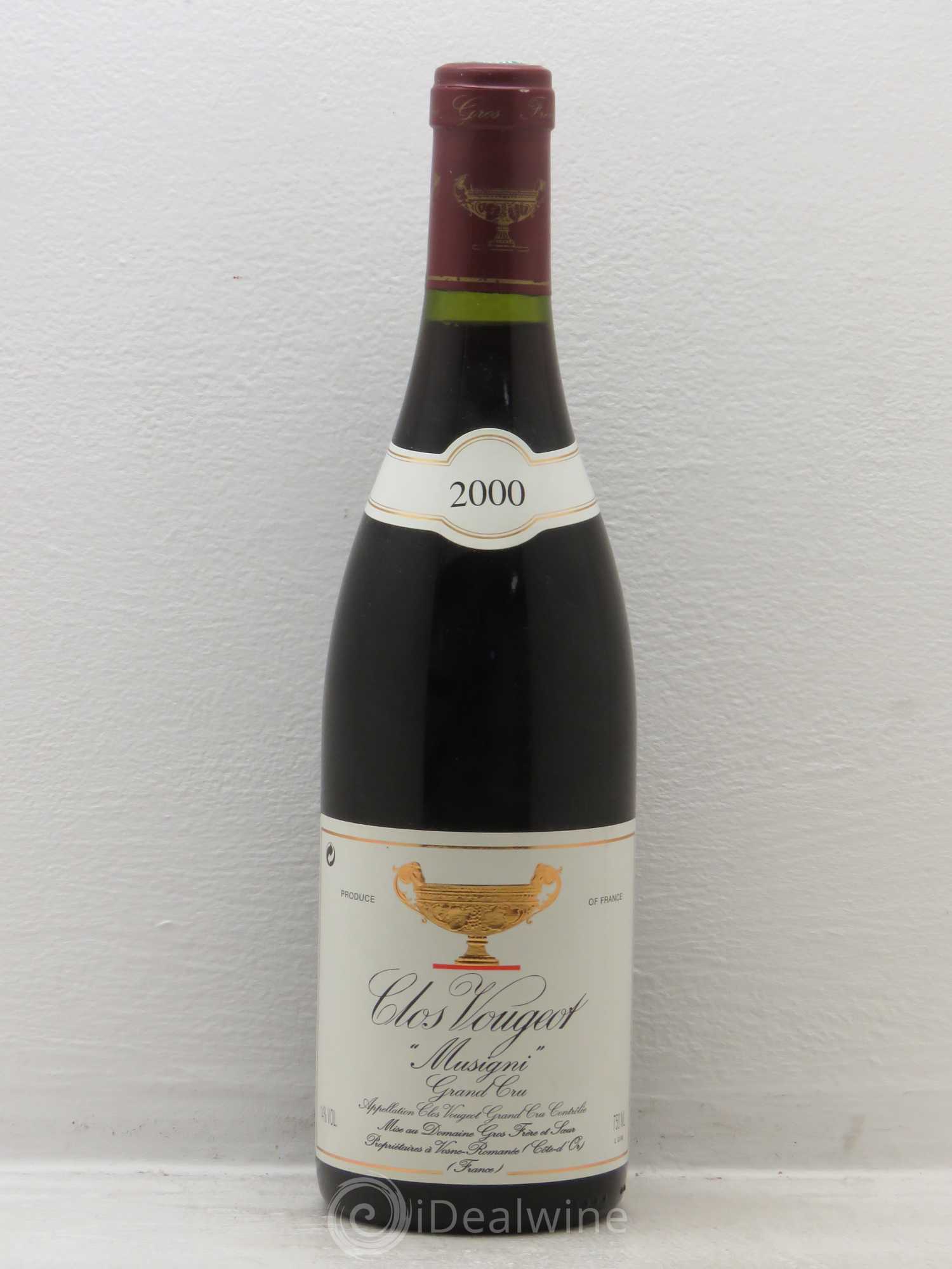 Clos de Vougeot Grand Cru Musigni Gros Frère & Soeur 2000 - Lot de 1 bouteille - 0