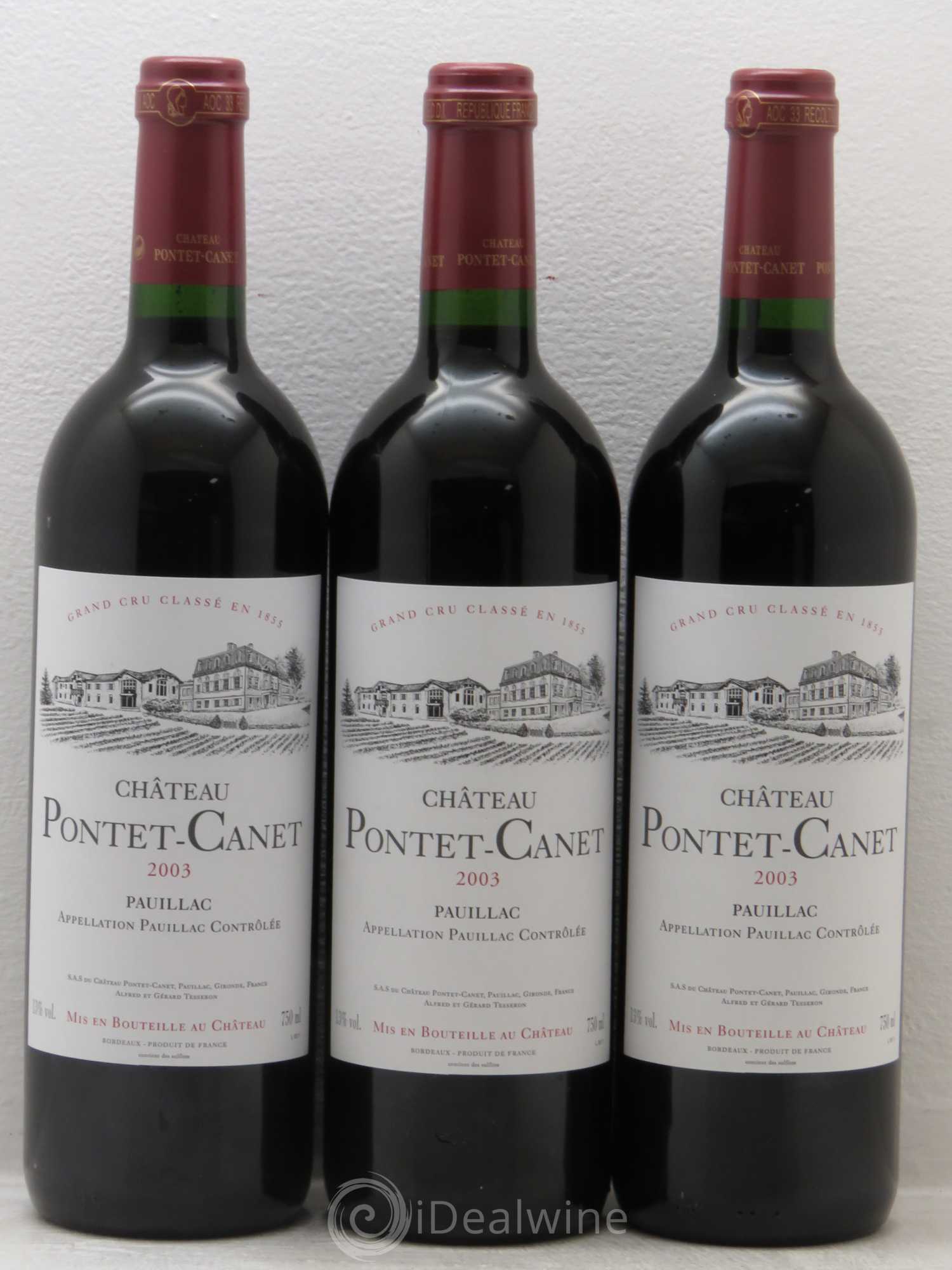 Château Pontet Canet 5ème Grand Cru Classé 2003 - Lot de 12 bouteilles - 2