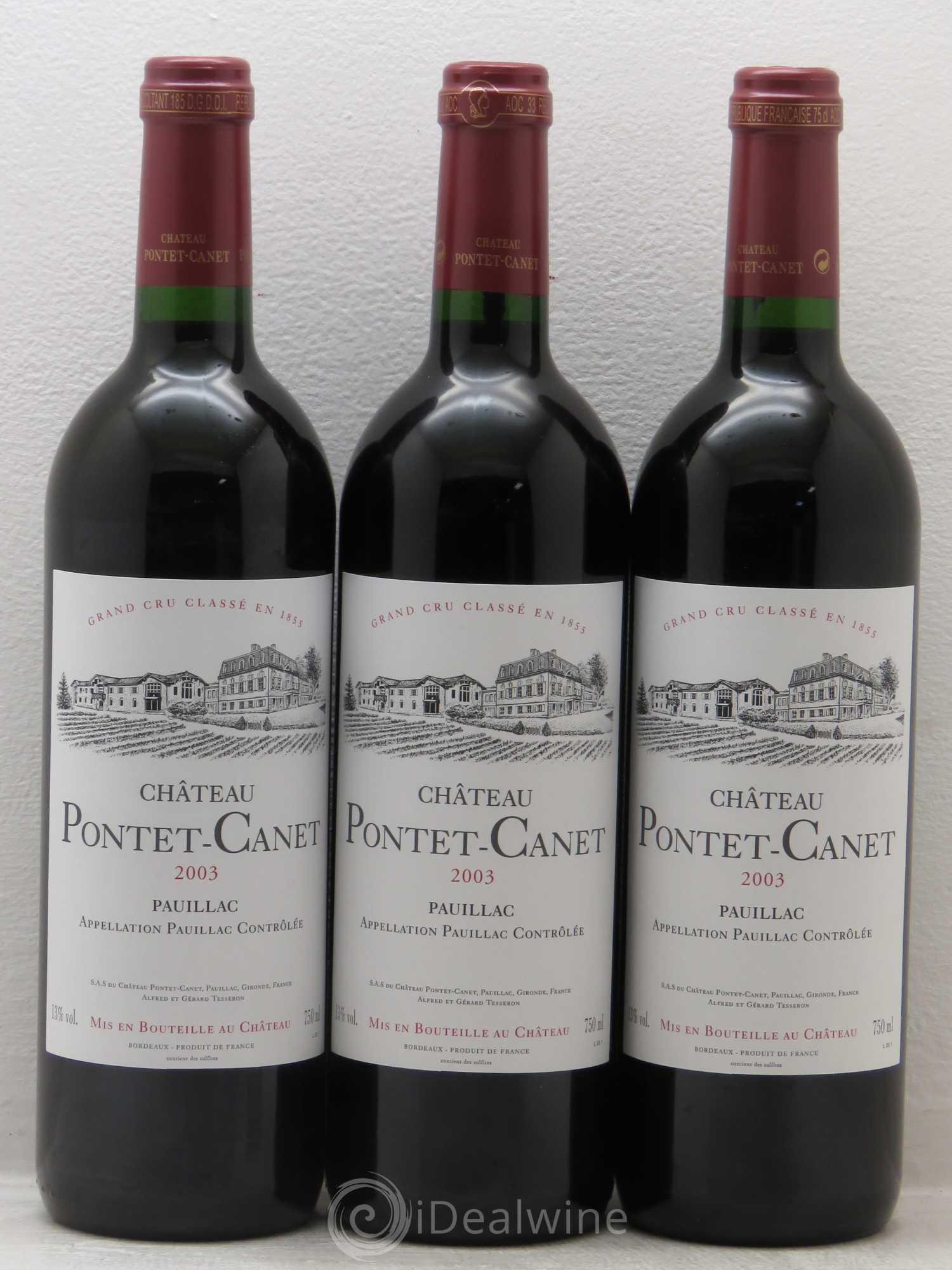 Château Pontet Canet 5ème Grand Cru Classé 2003 - Lot de 12 bouteilles - 3