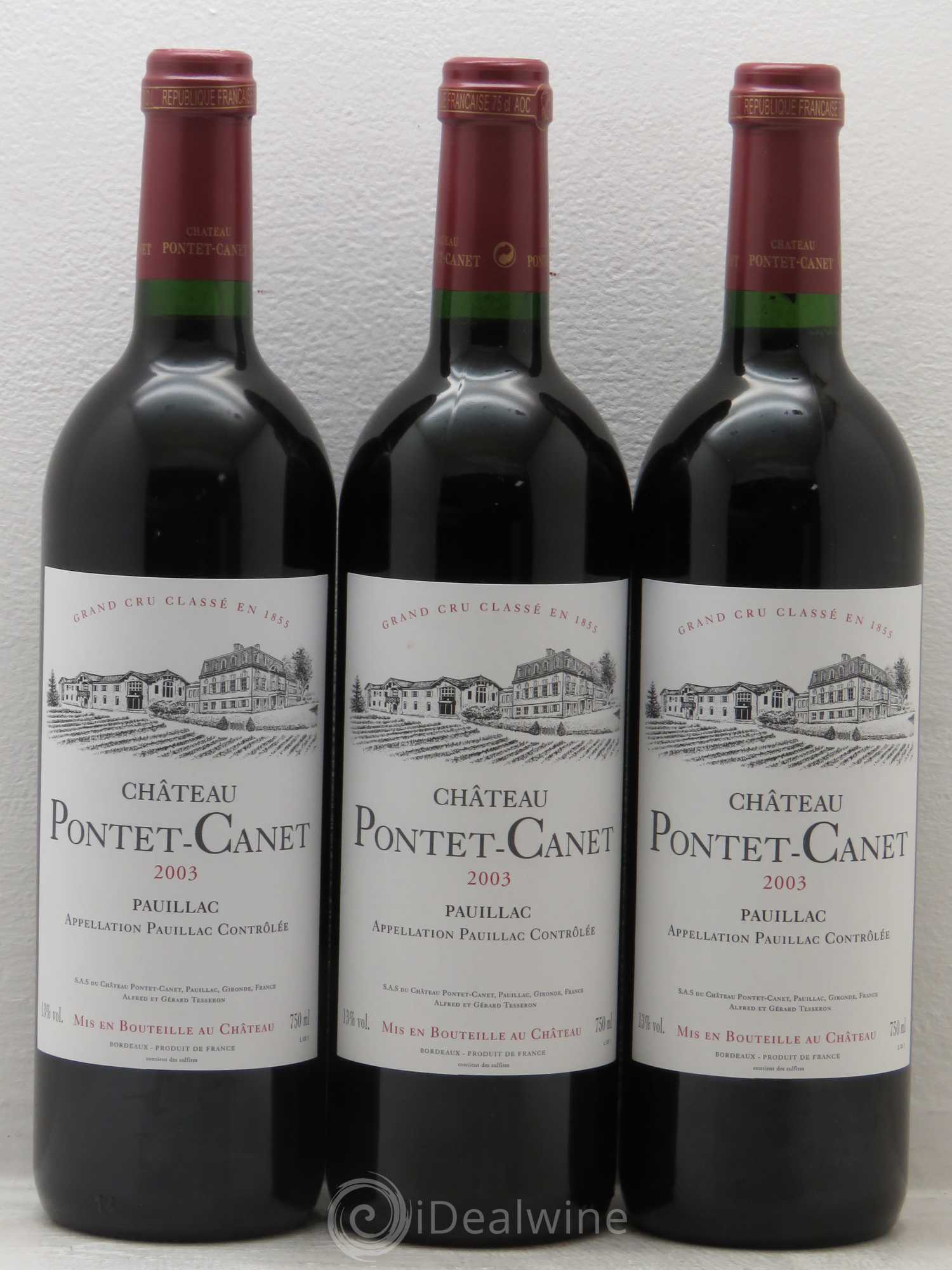 Château Pontet Canet 5ème Grand Cru Classé 2003 - Lot de 12 bouteilles - 4