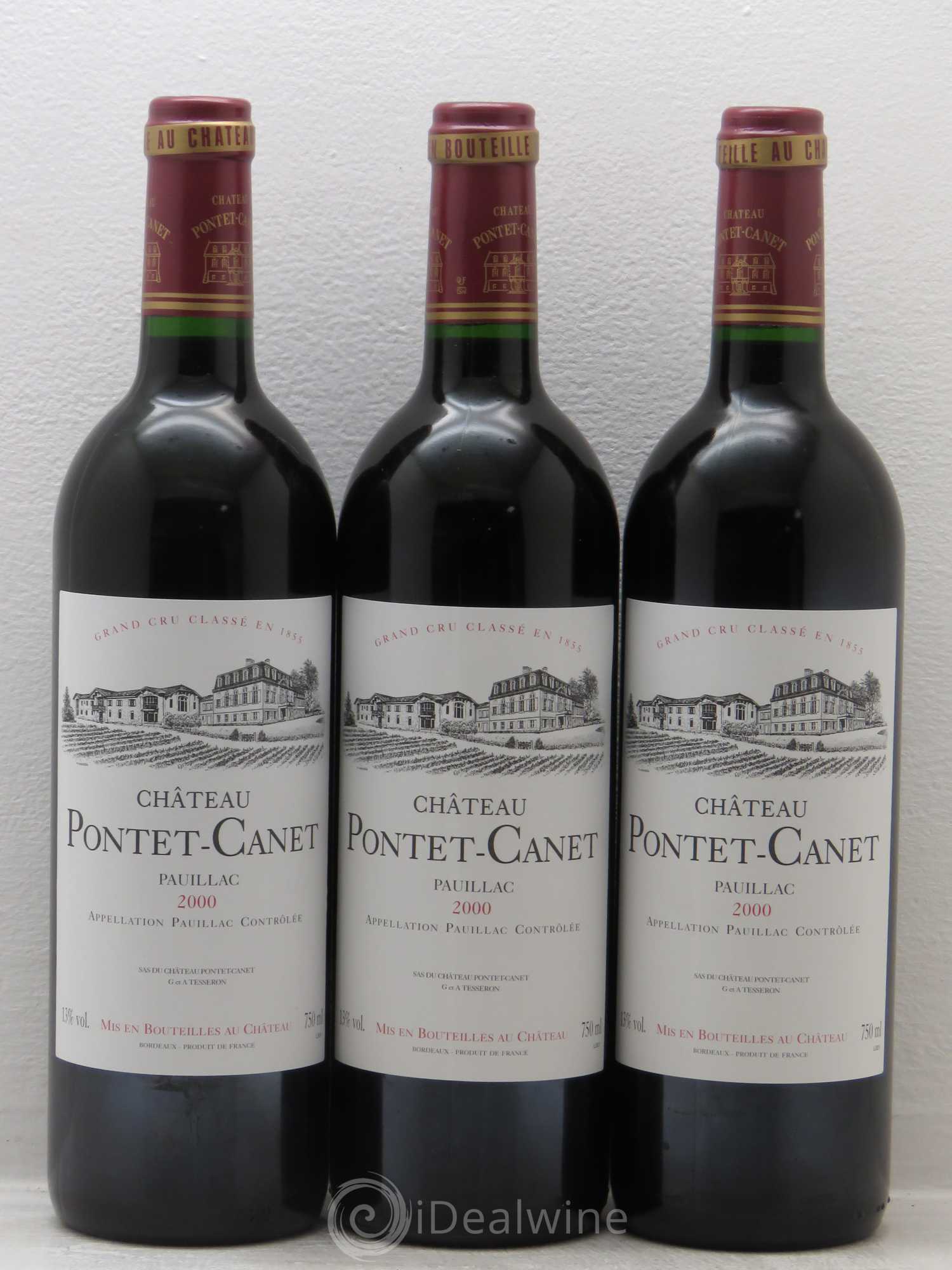 Château Pontet Canet 5ème Grand Cru Classé 2000 - Lot de 12 bouteilles - 1