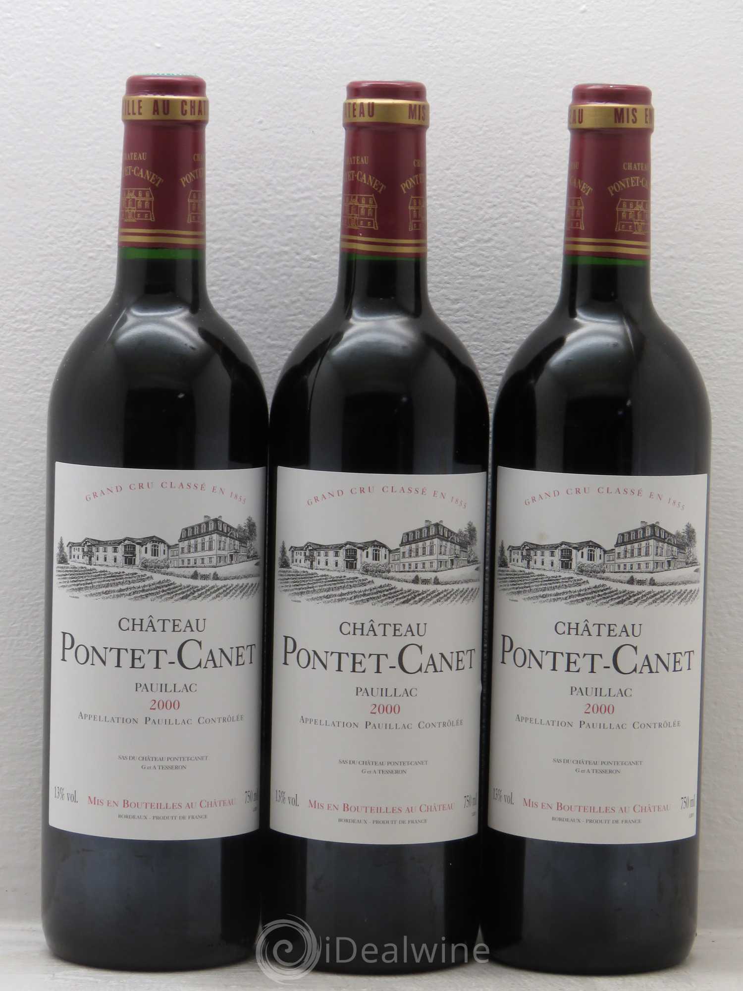 Château Pontet Canet 5ème Grand Cru Classé 2000 - Lot de 12 bouteilles - 3