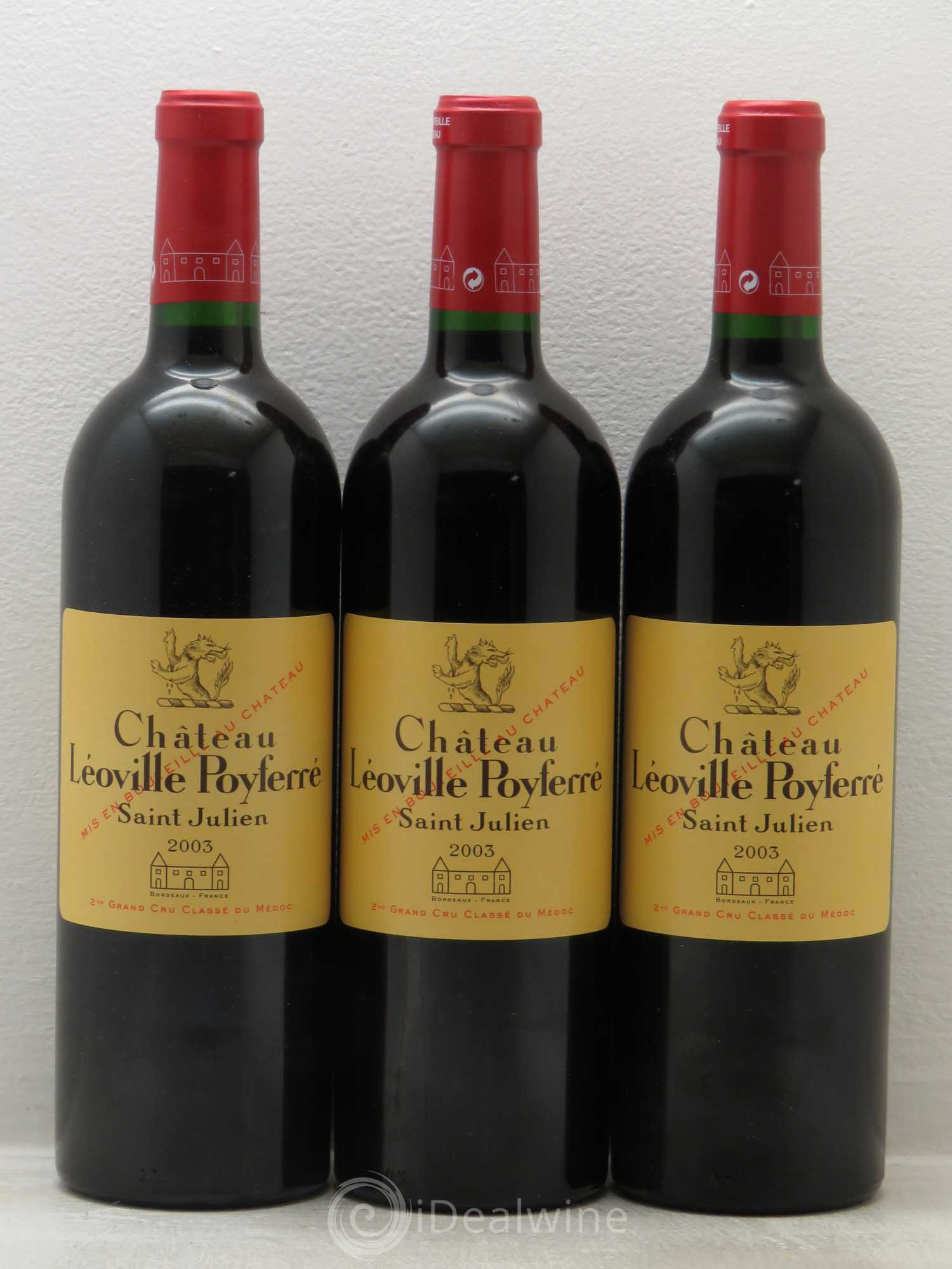 Château Léoville Poyferré 2ème Grand Cru Classé 2003 - Lot de 12 bouteilles - 1