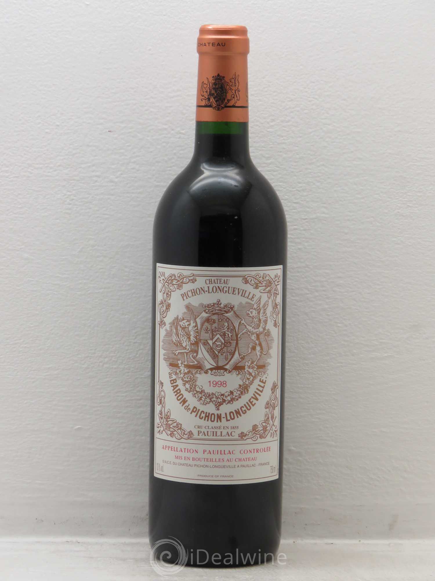 Pichon Longueville Baron 2ème Grand Cru Classé 1998 - Lot de 1 bouteille - 0