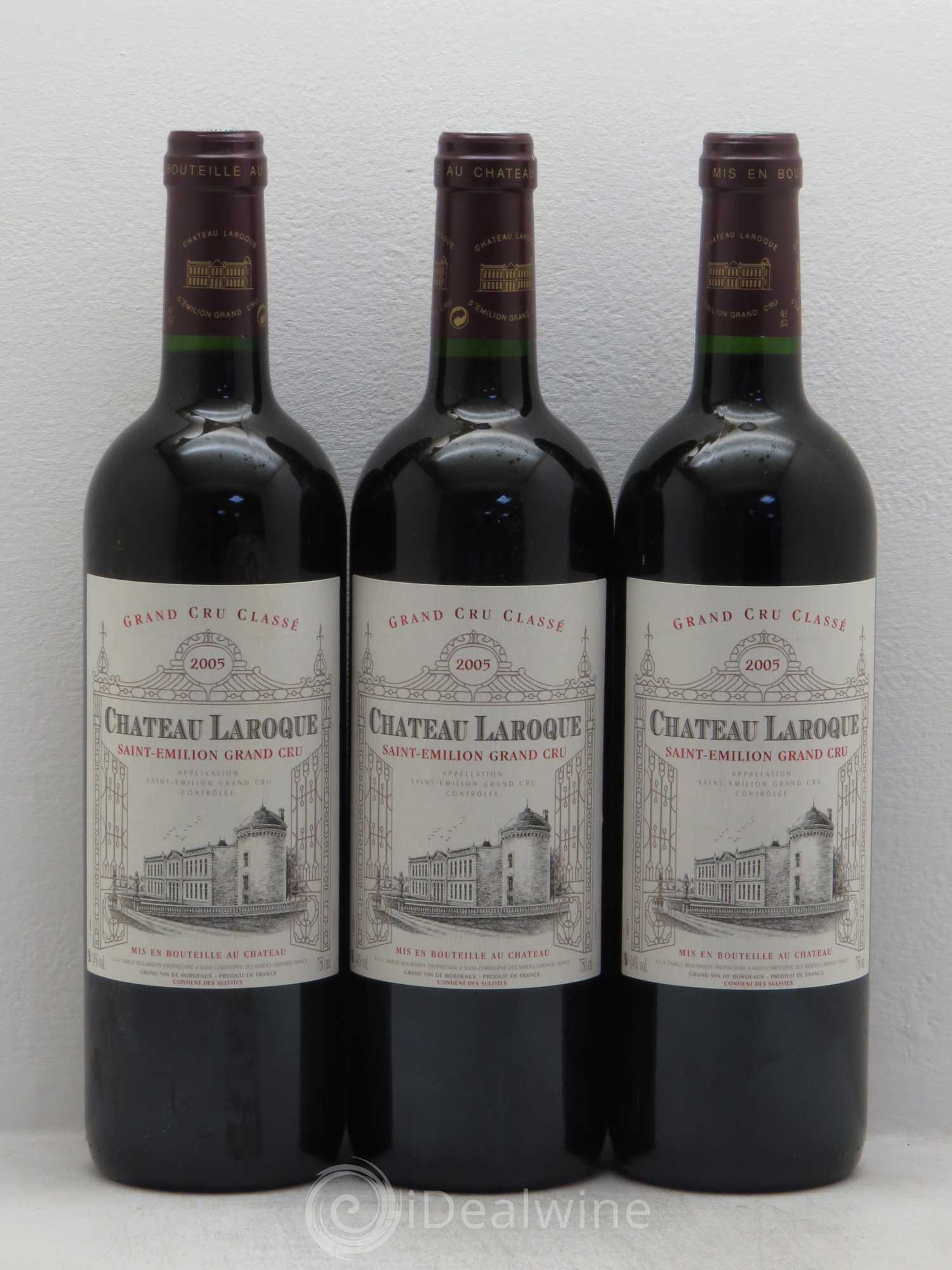 Château Laroque Grand Cru Classé 2005 - Lot de 3 bouteilles - 0