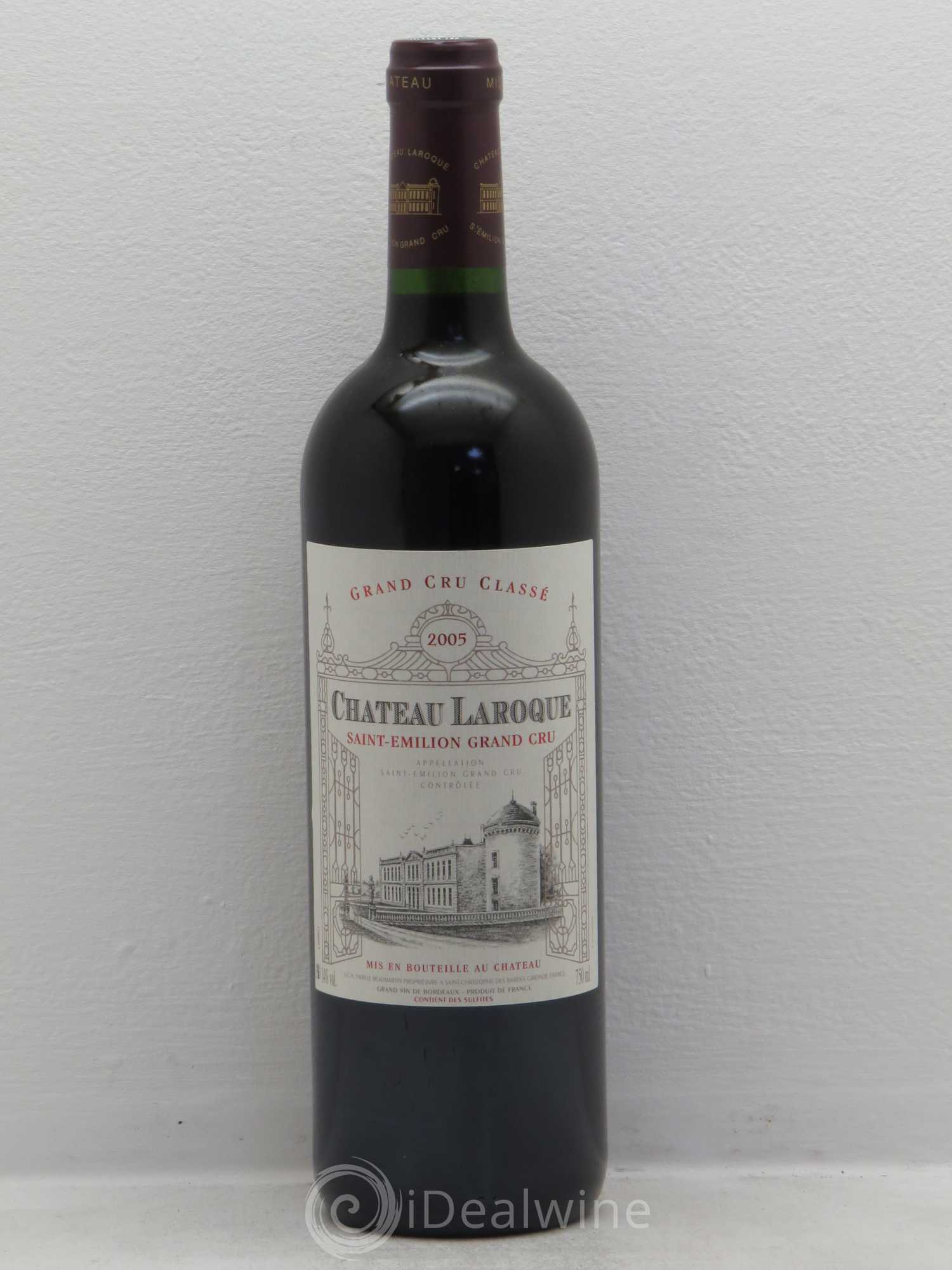 Château Laroque Grand Cru Classé 2005 - Lot de 1 bouteille - 0