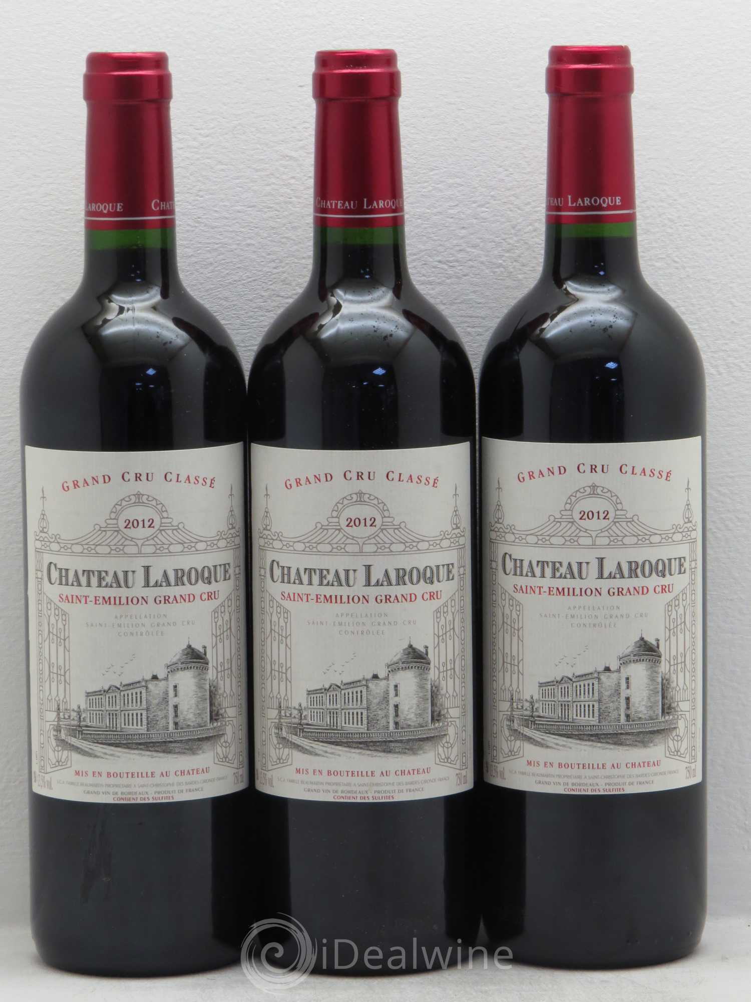 Château Laroque Grand Cru Classé 2012 - Lot de 3 bouteilles - 0