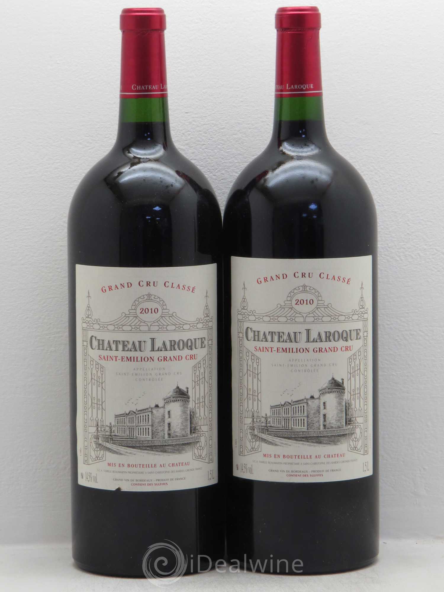 Château Laroque Grand Cru Classé 2010 - Lot de 2 magnums - 0