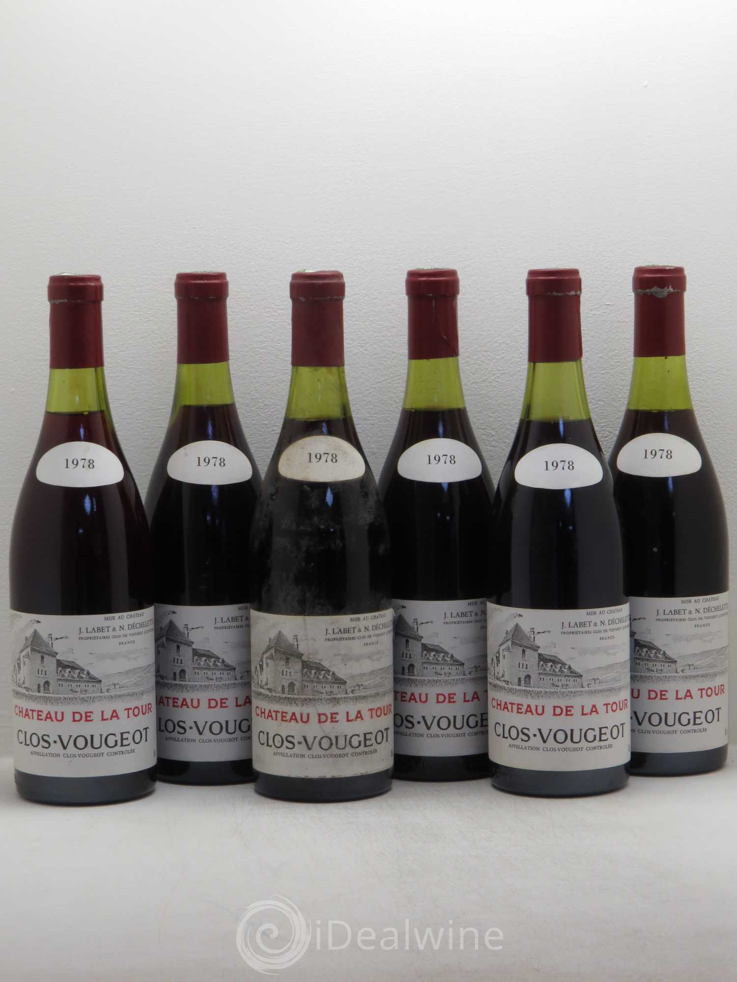 Clos de Vougeot Grand Cru Château de La Tour 1978 - Lot de 6 bouteilles - 0