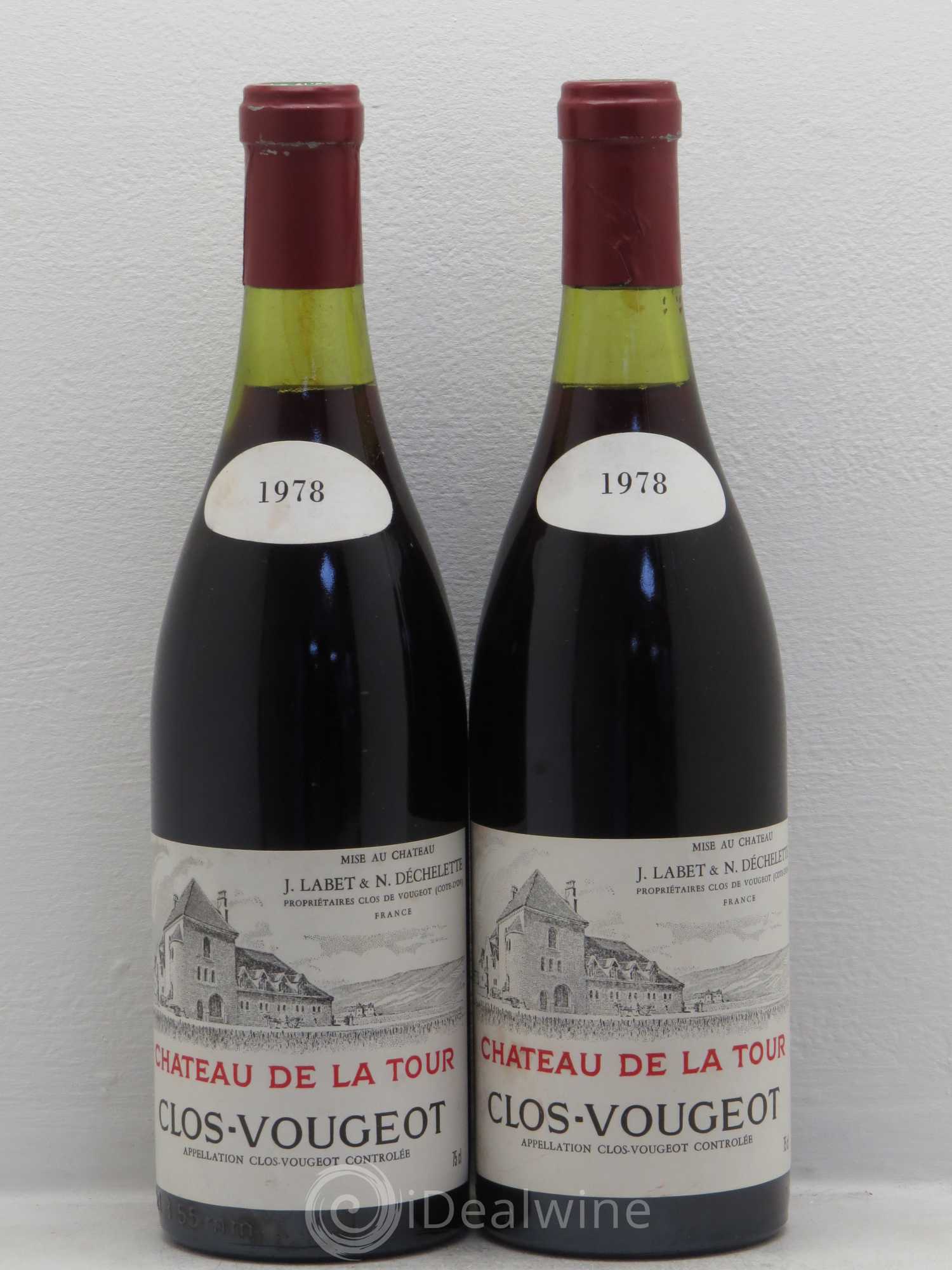 Clos de Vougeot Grand Cru Château de La Tour 1978 - Lot de 2 bouteilles - 0