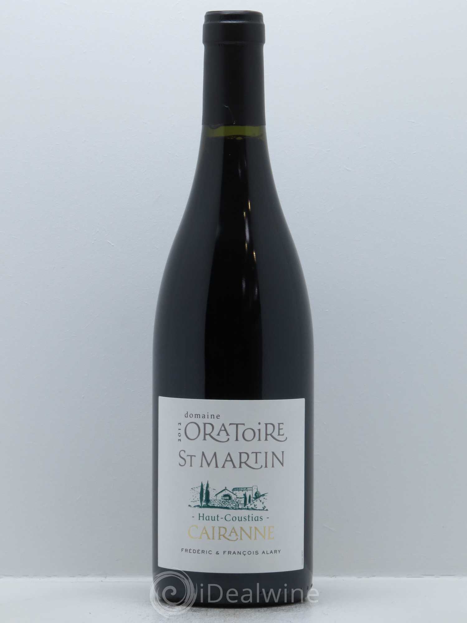 Cairanne Haut-Coustias Oratoire Saint-Martin - Frédéric et François Alary 2012 - Lot de 1 bouteille - 0