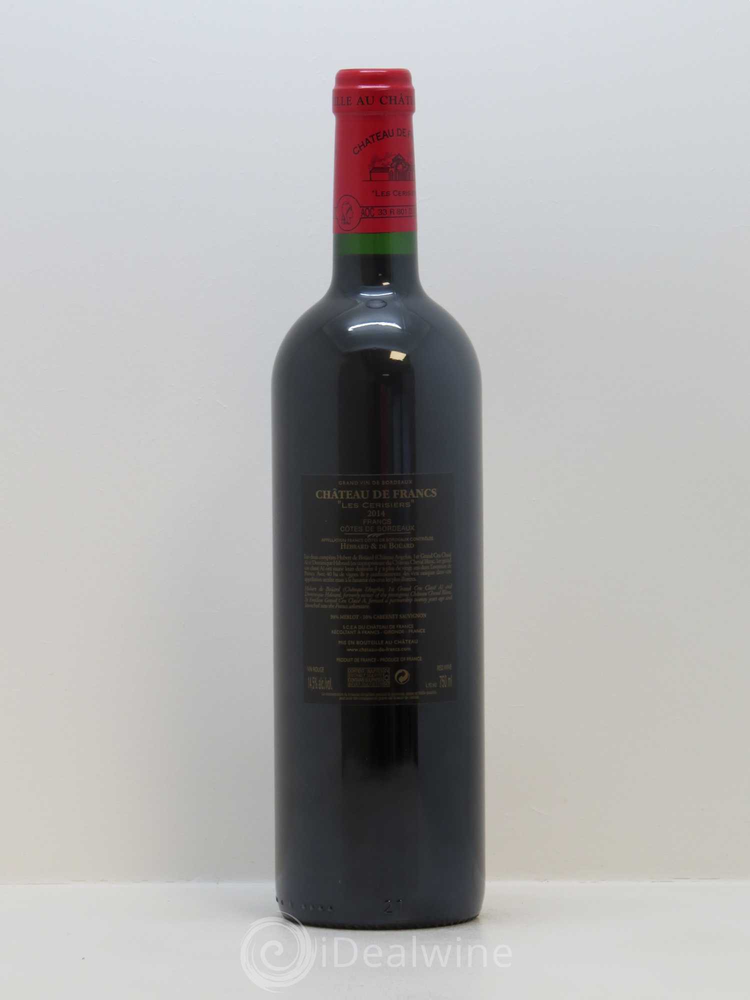 Château de Francs - Les Cerisiers 2014 - Lot of 1 bottle - 1