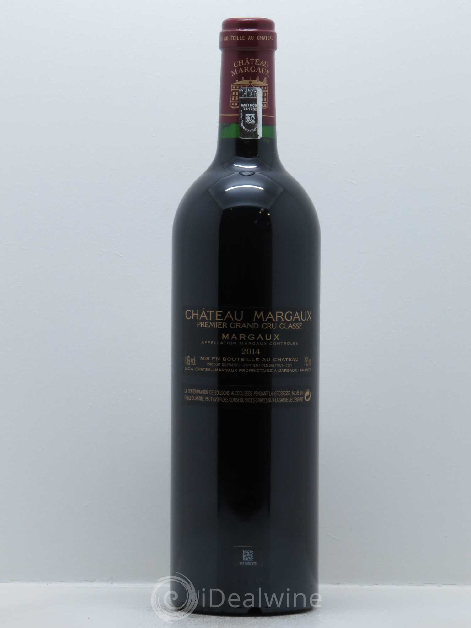 Château Margaux 1er Grand Cru Classé 2014 - Lot de 1 bouteille - 1