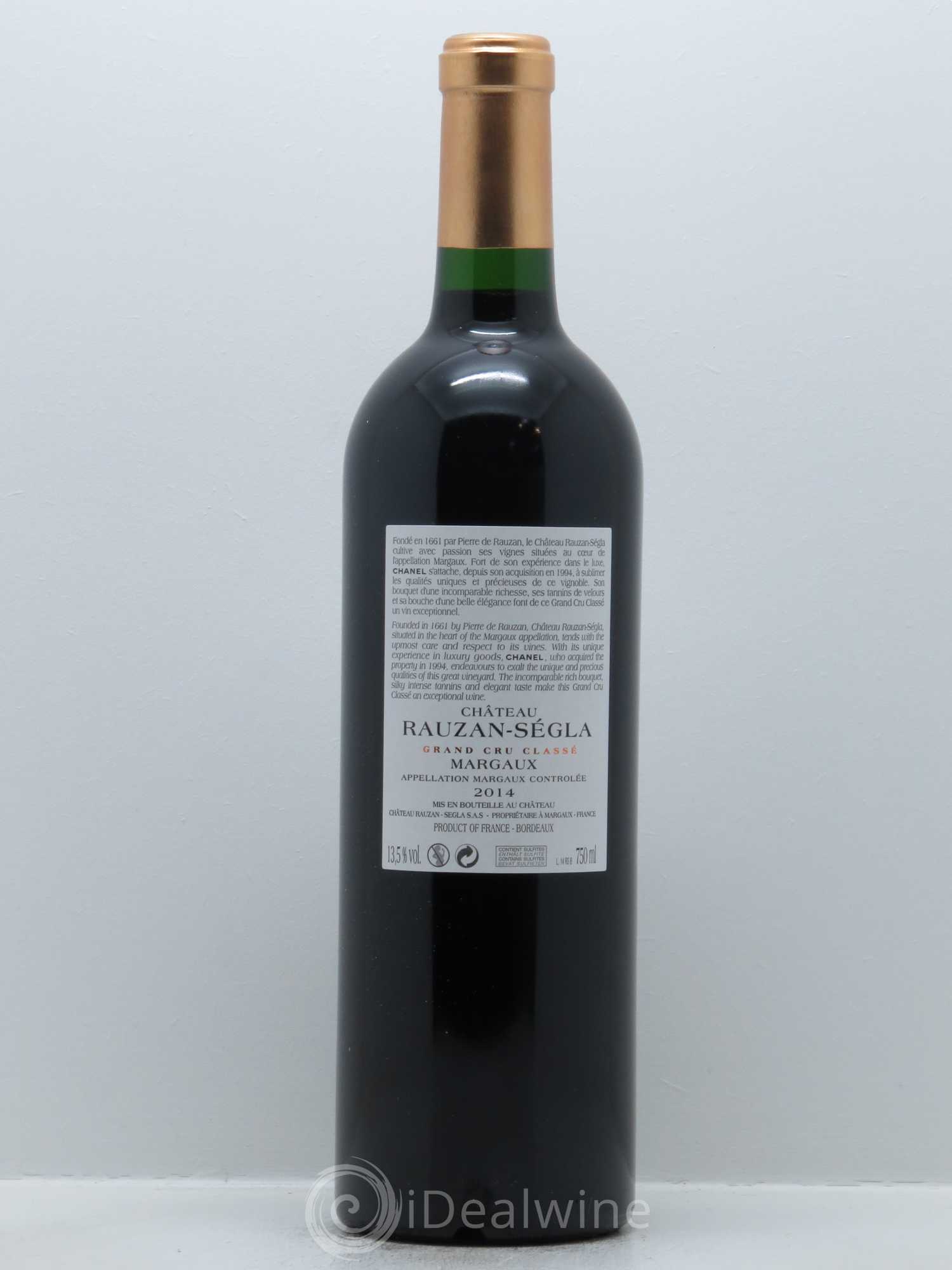 Château Rauzan Ségla Grand Cru Classé 2014 - Lot de 1 bouteille - 1