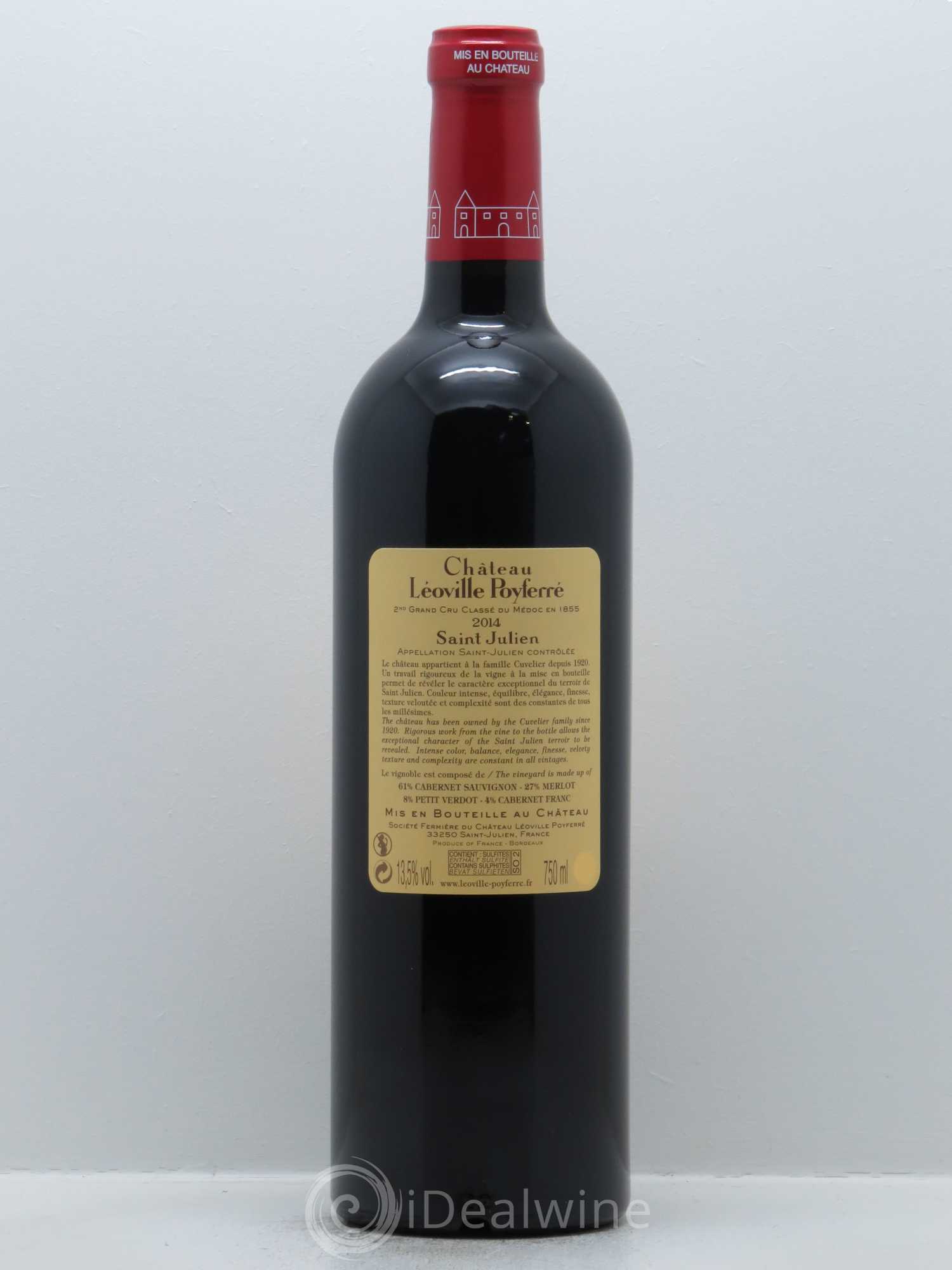 Château Léoville Poyferré 2ème Grand Cru Classé (CBO à partir de 6 bts) 2014 - Lot de 1 bouteille - 1