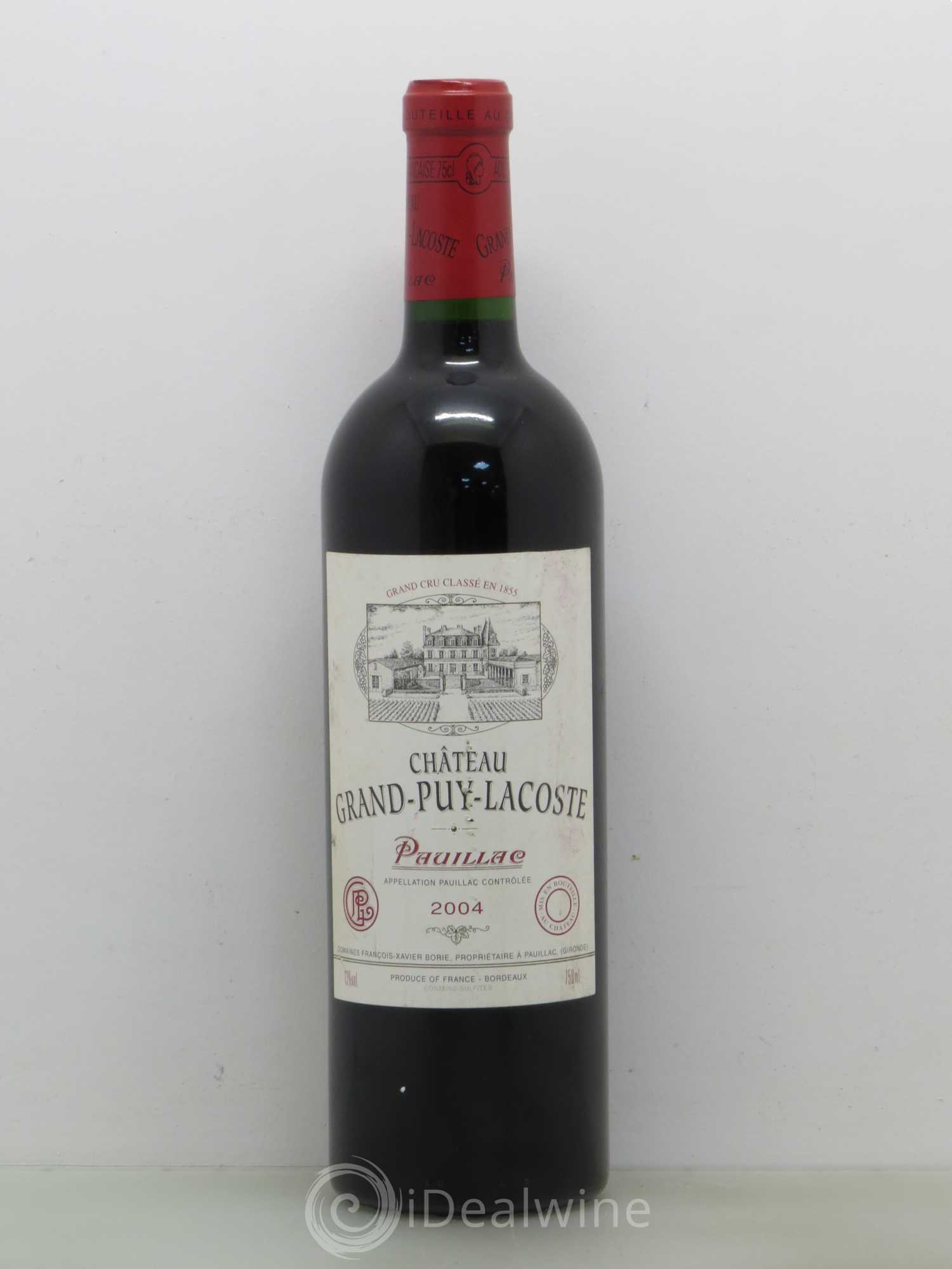 Château Grand Puy Lacoste 5ème Grand Cru Classé 2004 - Lot de 1 bouteille - 0