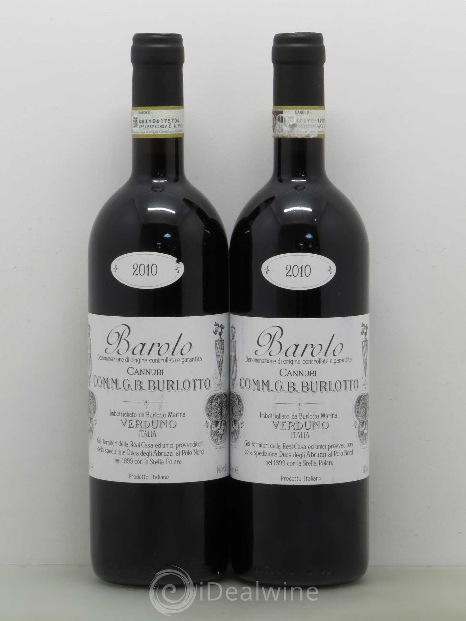 Barolo Comm Burlotto Cannubi Vigneto 2010 - Lot de 2 bouteilles - 0
