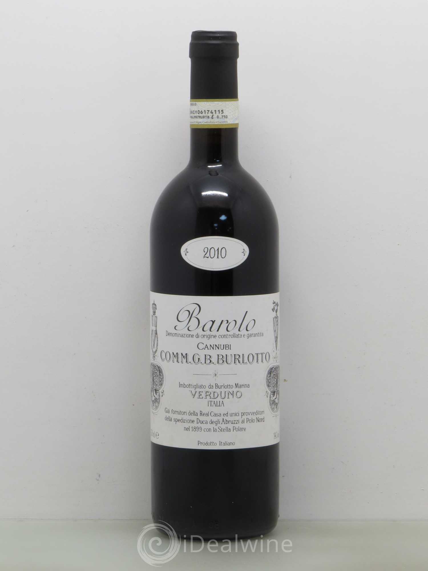 Barolo Comm Burlotto Cannubi Vigneto 2010 - Lot de 1 bouteille - 0
