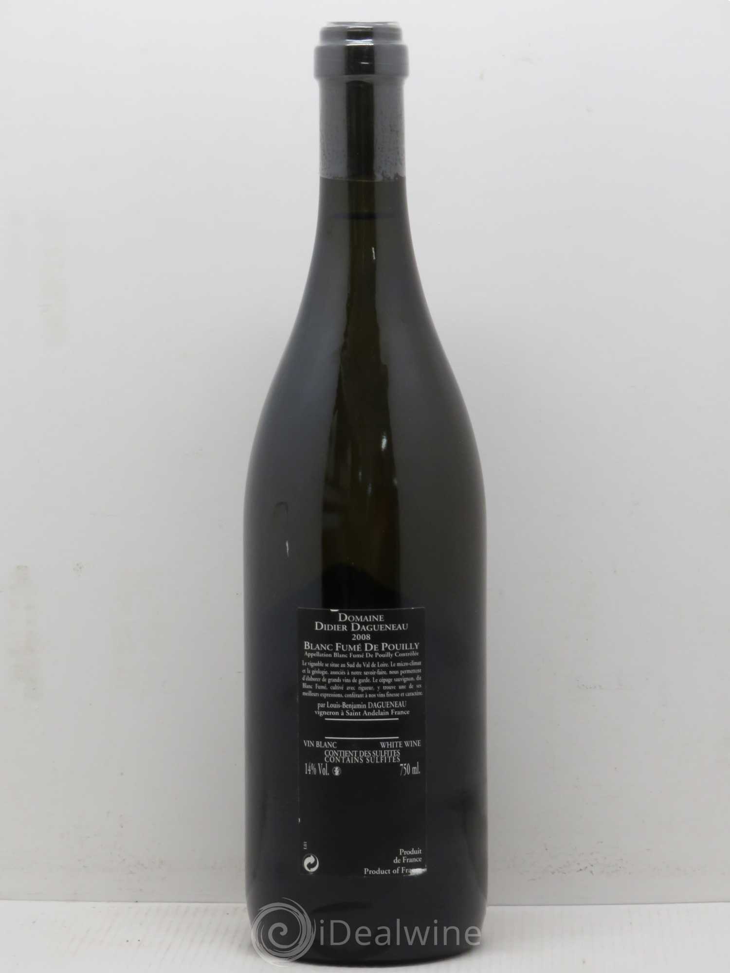 Vin de France (anciennement Pouilly-Fumé) Silex Dagueneau (Domaine Didier - Louis-Benjamin) 2008 - Lot de 1 bouteille - 1