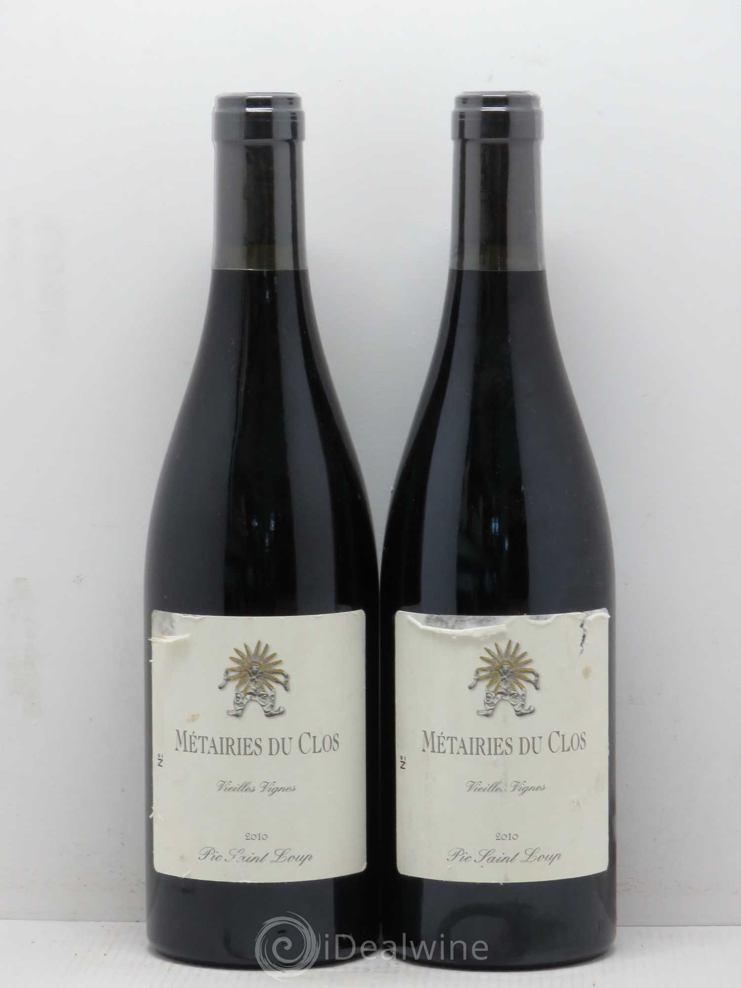 Pic Saint-Loup Les Métairies du Clos Vieilles Vignes Christophe Peyrus et Françoise Julien Vieilles vignes 2010 - Lot de 2 bouteilles - 0