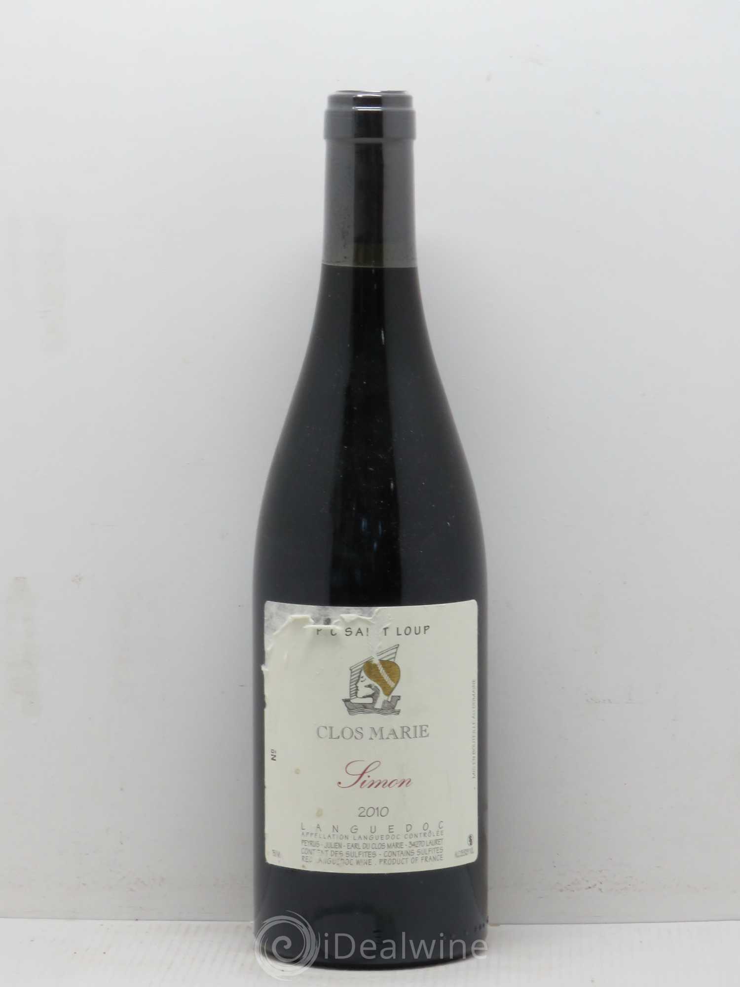 Pic Saint-Loup Clos Marie Cuvée Simon Christophe Peyrus et Françoise Julien 2010 - Lot de 1 bouteille - 0