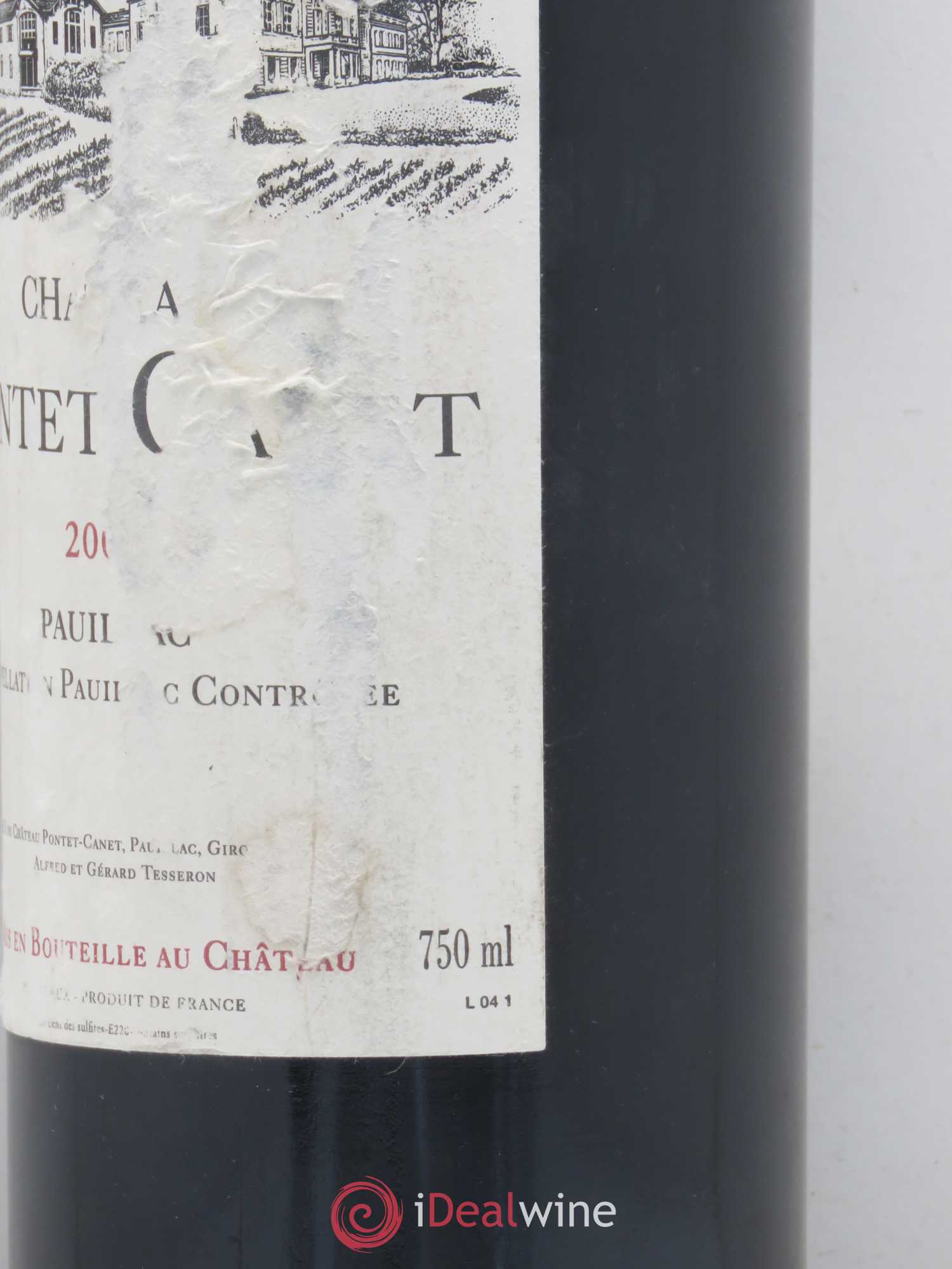 Château Pontet Canet 5ème Grand Cru Classé 2004 - Lot de 1 bouteille - 2