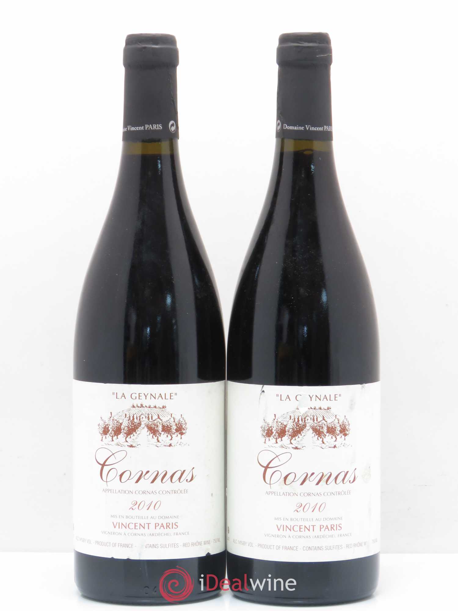 Cornas La Geynale Vincent Paris 2010 - Lot de 2 bouteilles - 0