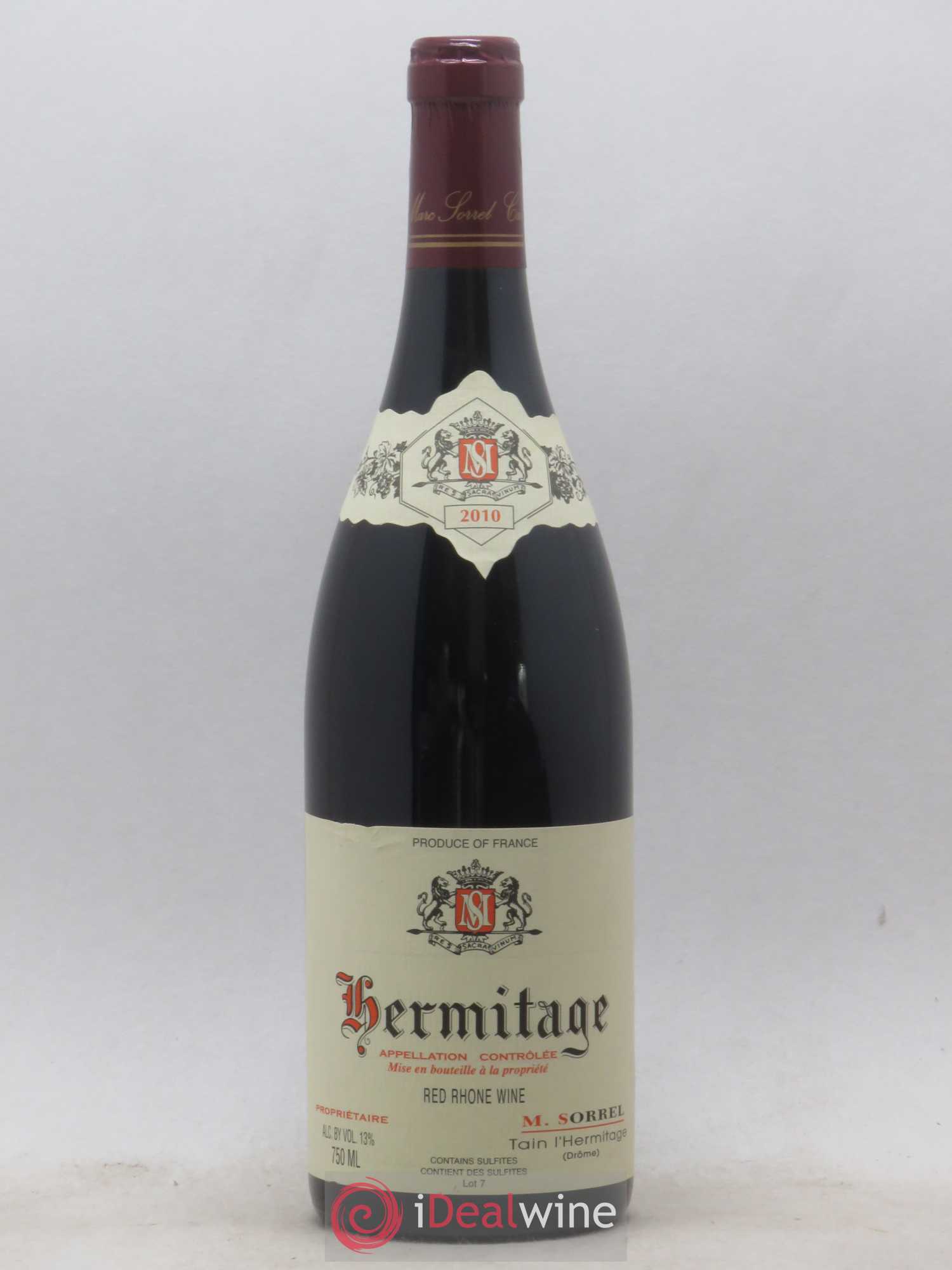 Hermitage Marc Sorrel 2010 - Lot de 1 bouteille - 0