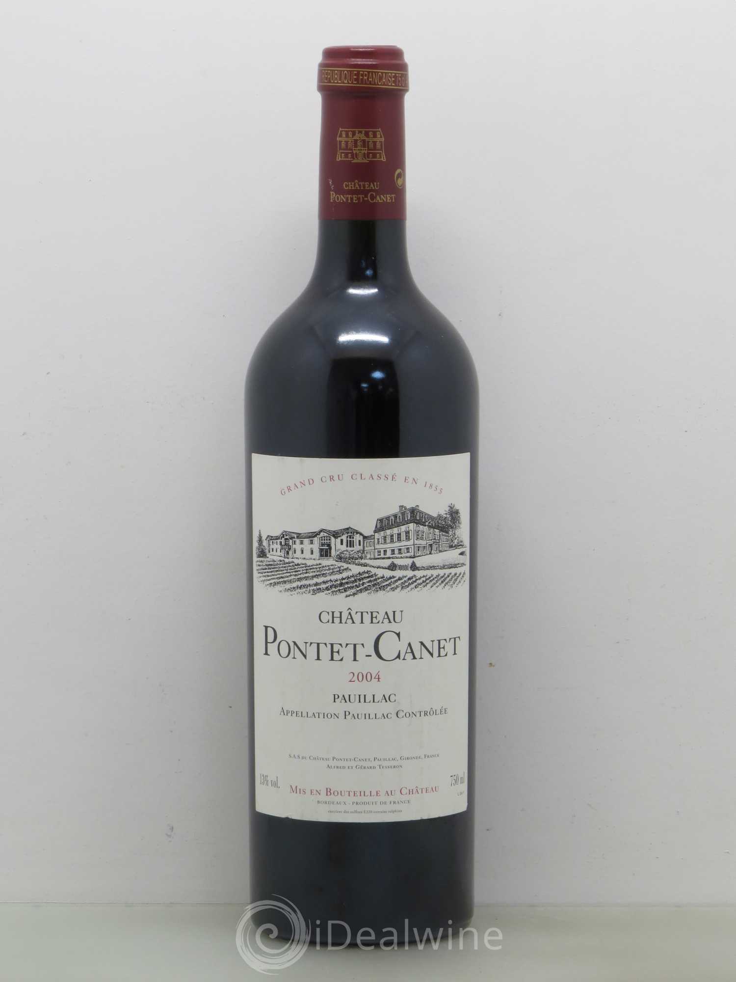 Château Pontet Canet 5ème Grand Cru Classé 2004 - Lot de 1 bouteille - 0