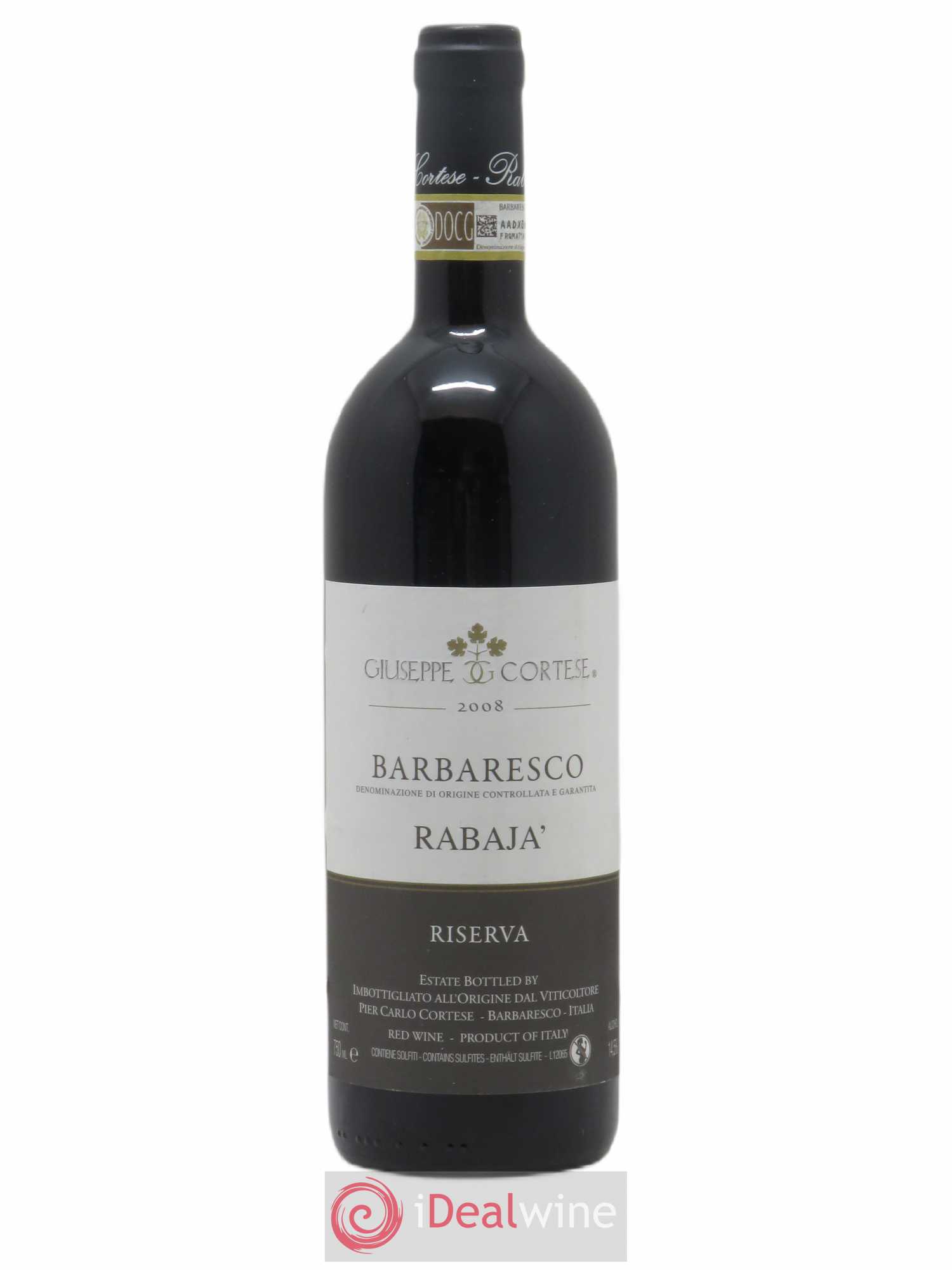 Barbaresco DOCG Riserva Rabaja Cortese Giuseppe 2008 - Posten von 1 Flasche - 0