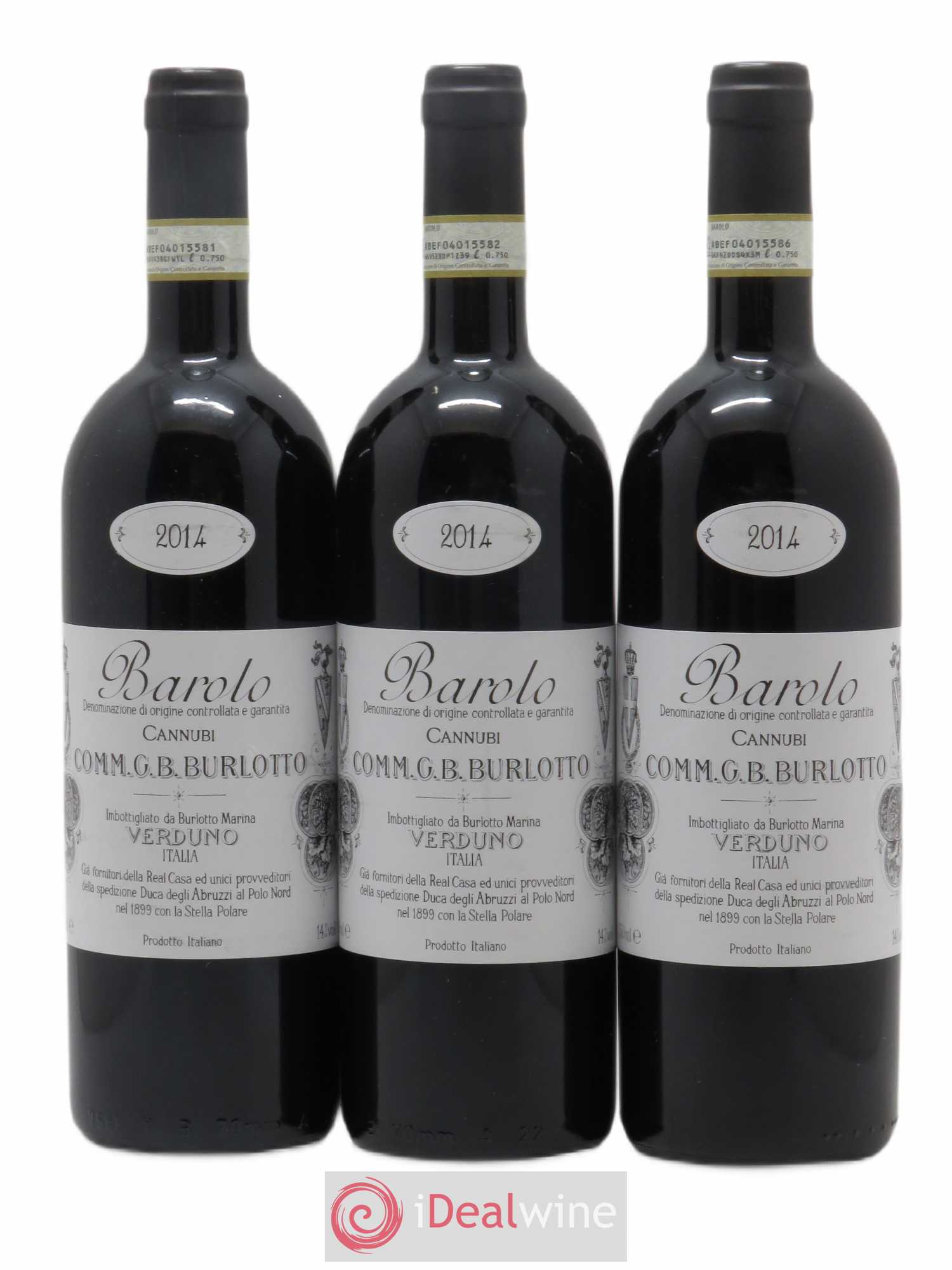 Barolo DOCG Cannubi Comm. Giovan Battista Burlotto 2014 - Lot de 3 bouteilles - 0