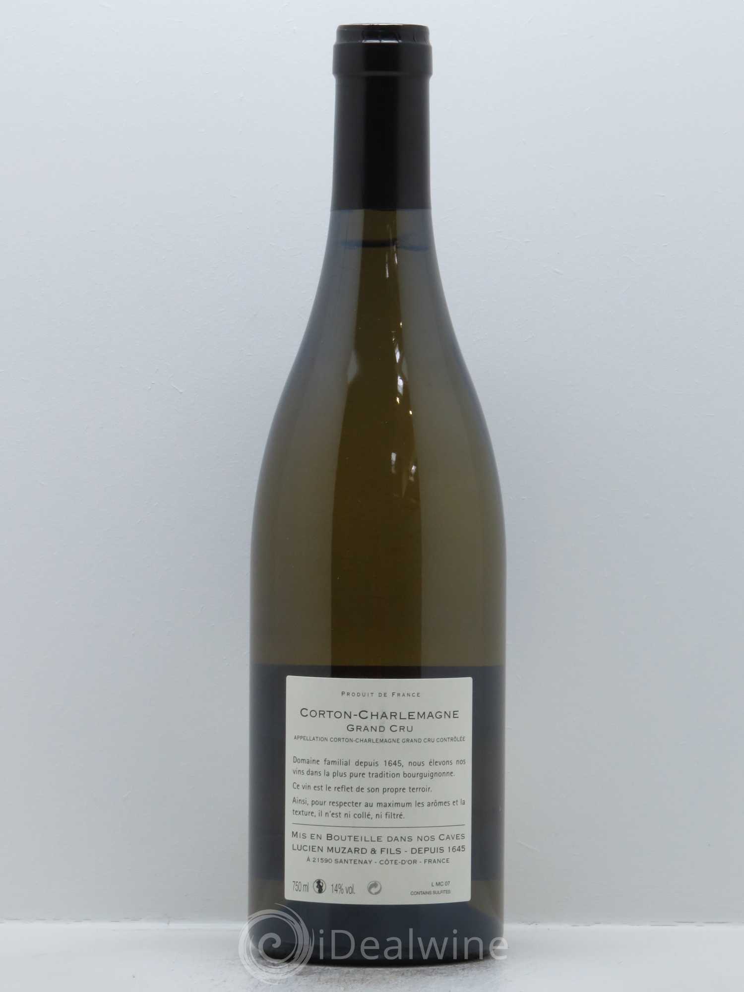 Corton-Charlemagne Grand Cru Lucien Muzard et Fils 2015 - Lot de 1 bouteille - 1