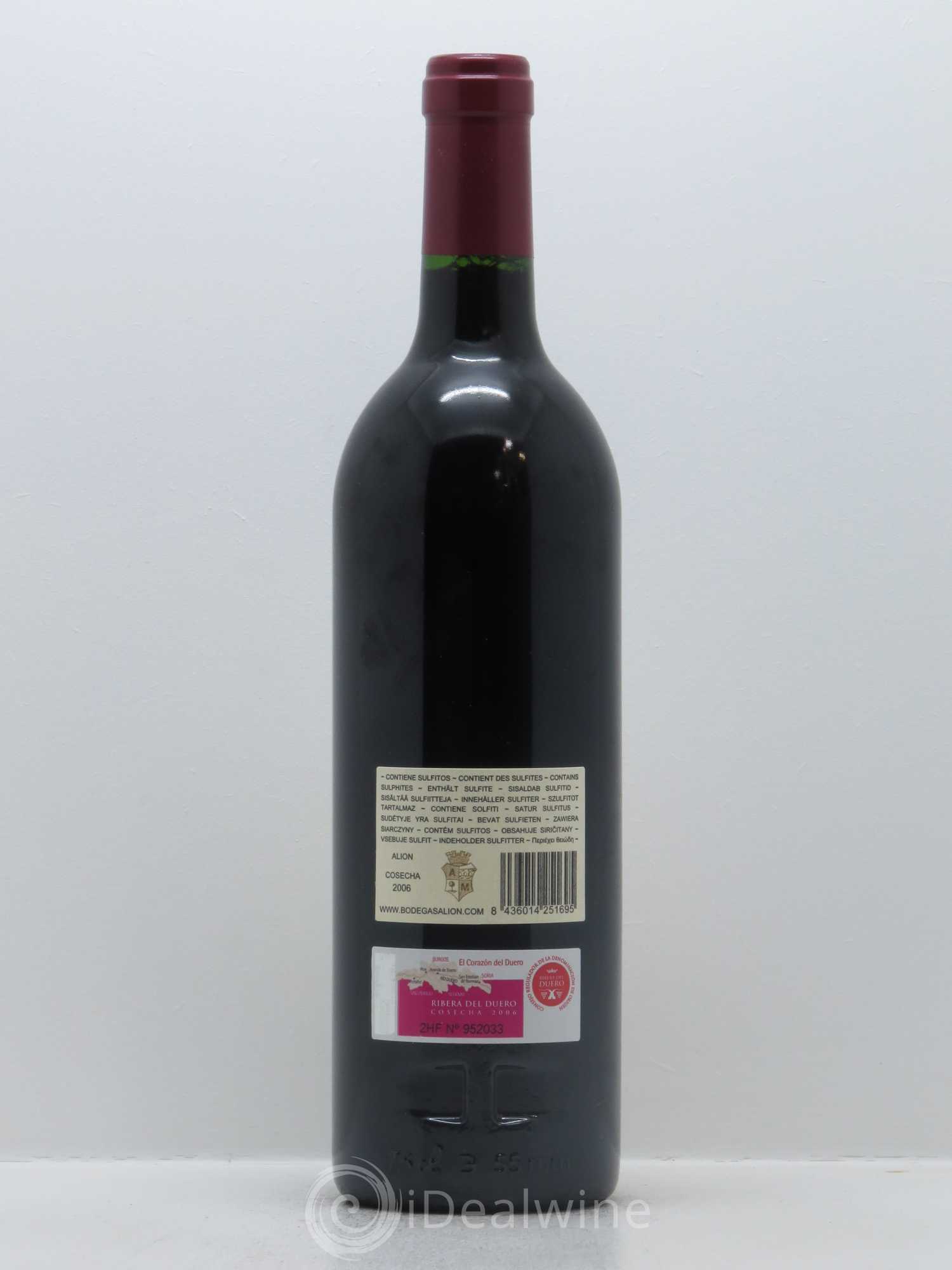 Ribera Del Duero DO Vega Sicilia Alion Famille Alvarez 2006 - Lot de 1 bouteille - 1