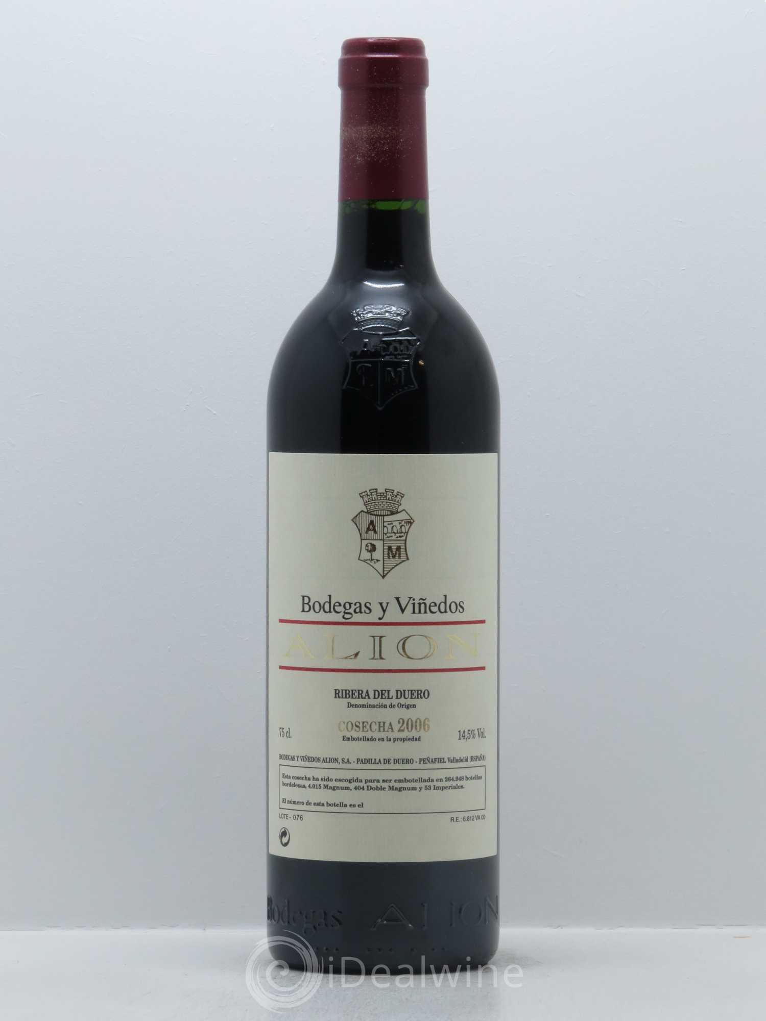 Ribera Del Duero DO Vega Sicilia Alion Famille Alvarez 2006 - Lot de 1 bouteille - 0
