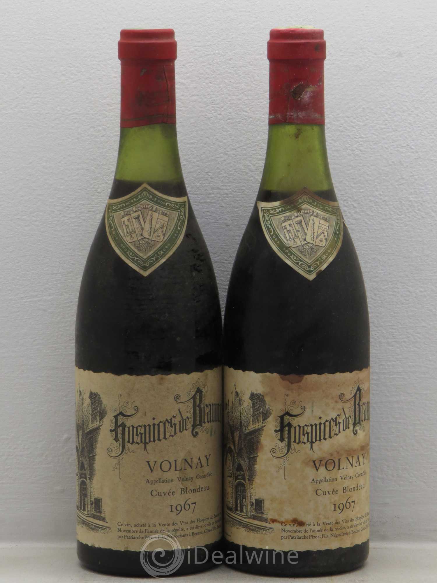 Volnay Hospices Cuvée Blondeau Patriarche 1967 - Posten von 2 Flaschen - 0